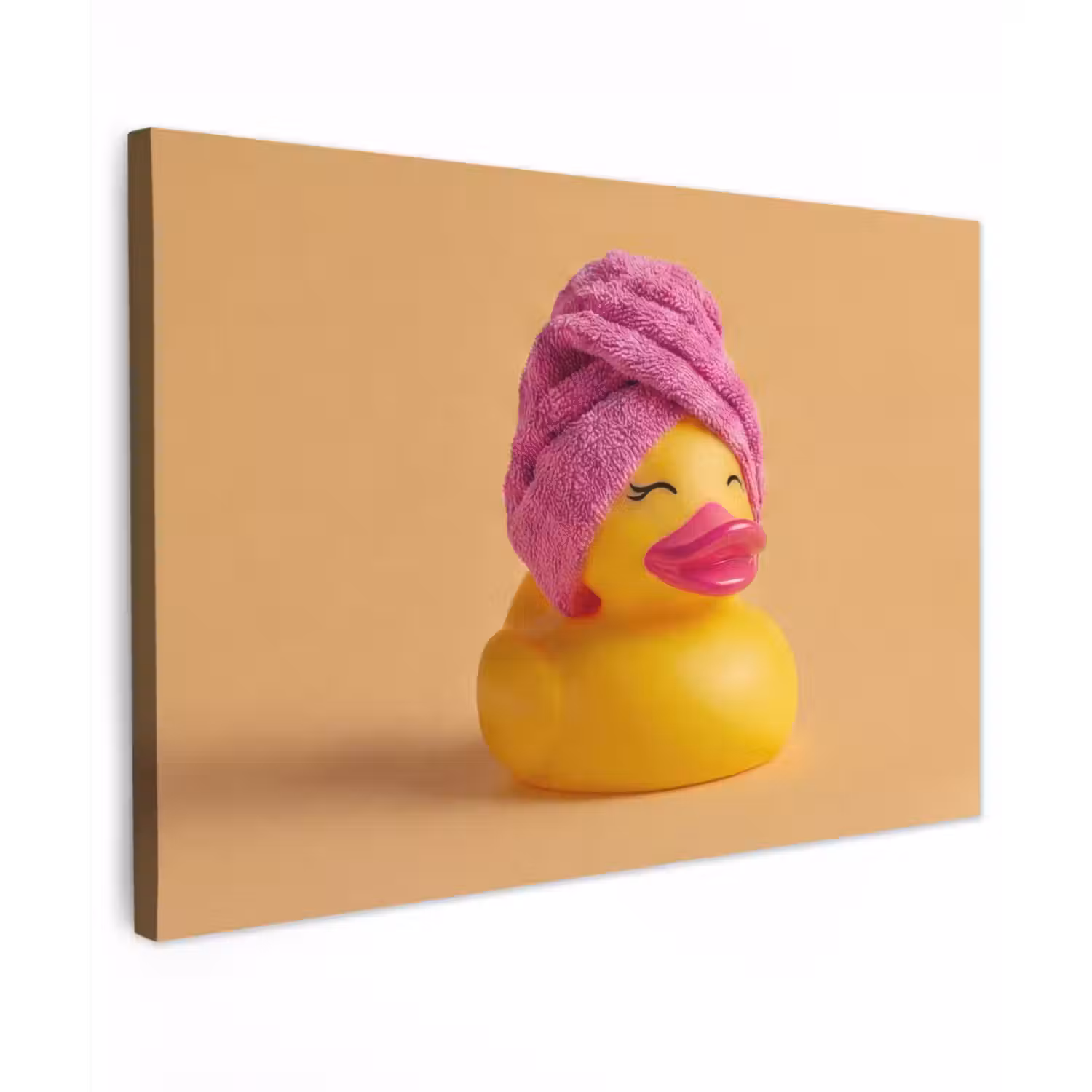 Badeend - Handdoek - Kleurrijk canvas 2cm klein -z3d