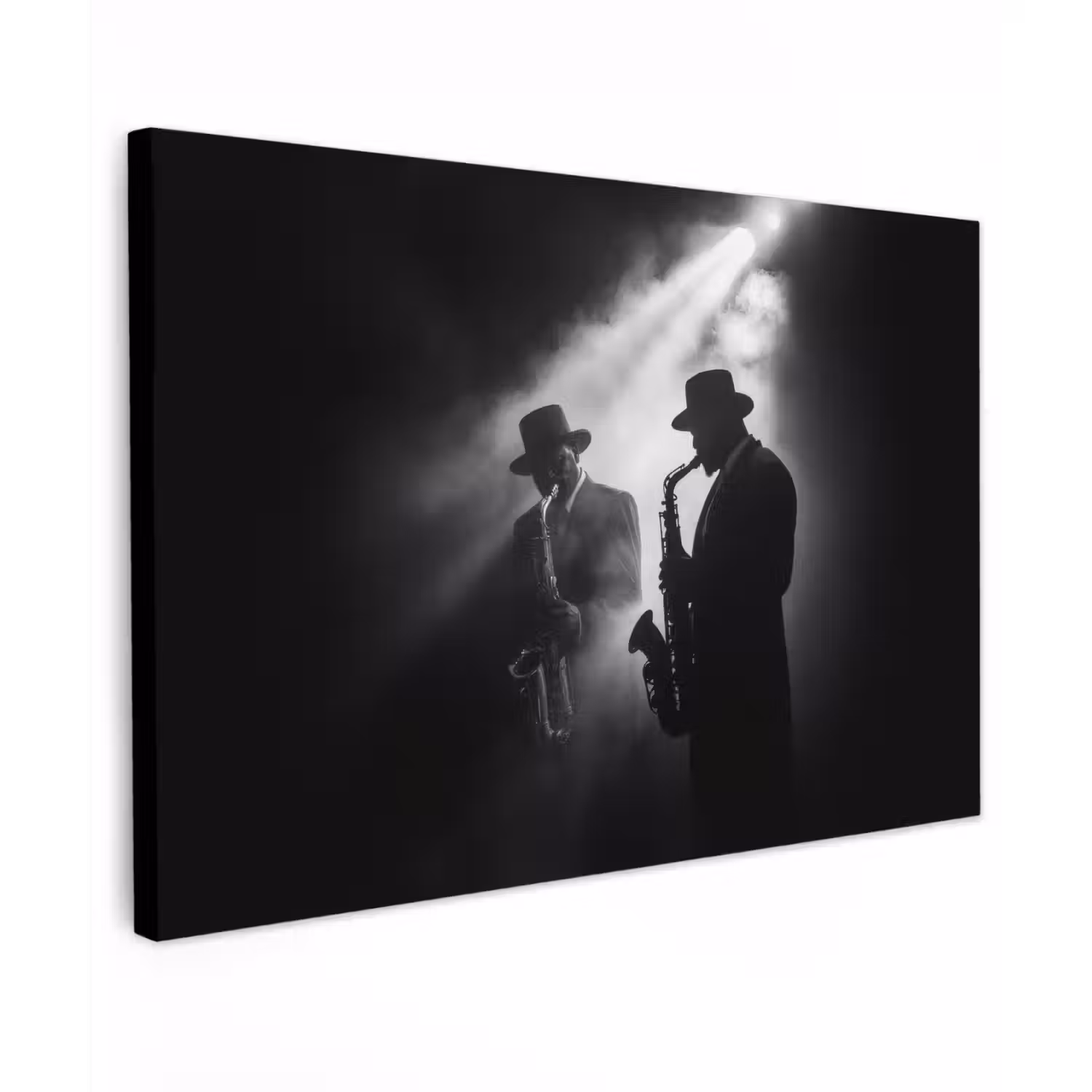 Saxofonisten - Hoeden - Rook - Licht canvas 2cm klein -z3d