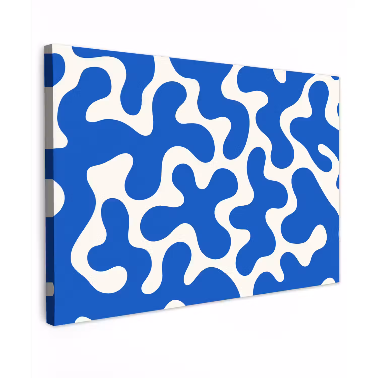 Vormen - Abstract - Blauw - Golven canvas 2cm klein -z3d
