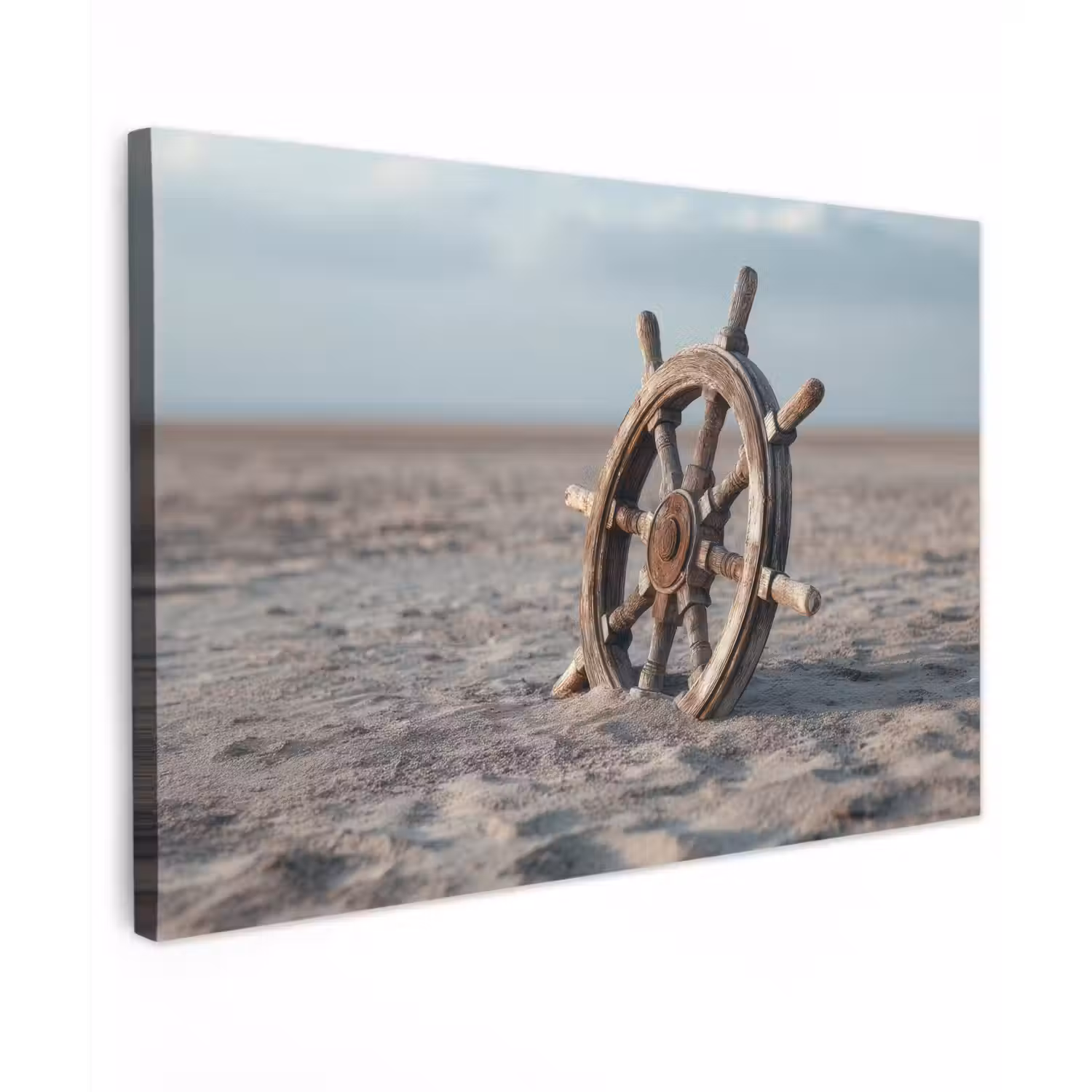 Scheepsstuur - Hout - Bruin - Zand canvas 2cm klein -z3d