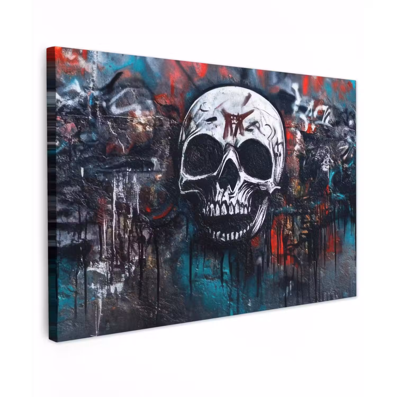 Schedels - Graffiti - Abstract canvas 2cm klein -z3d