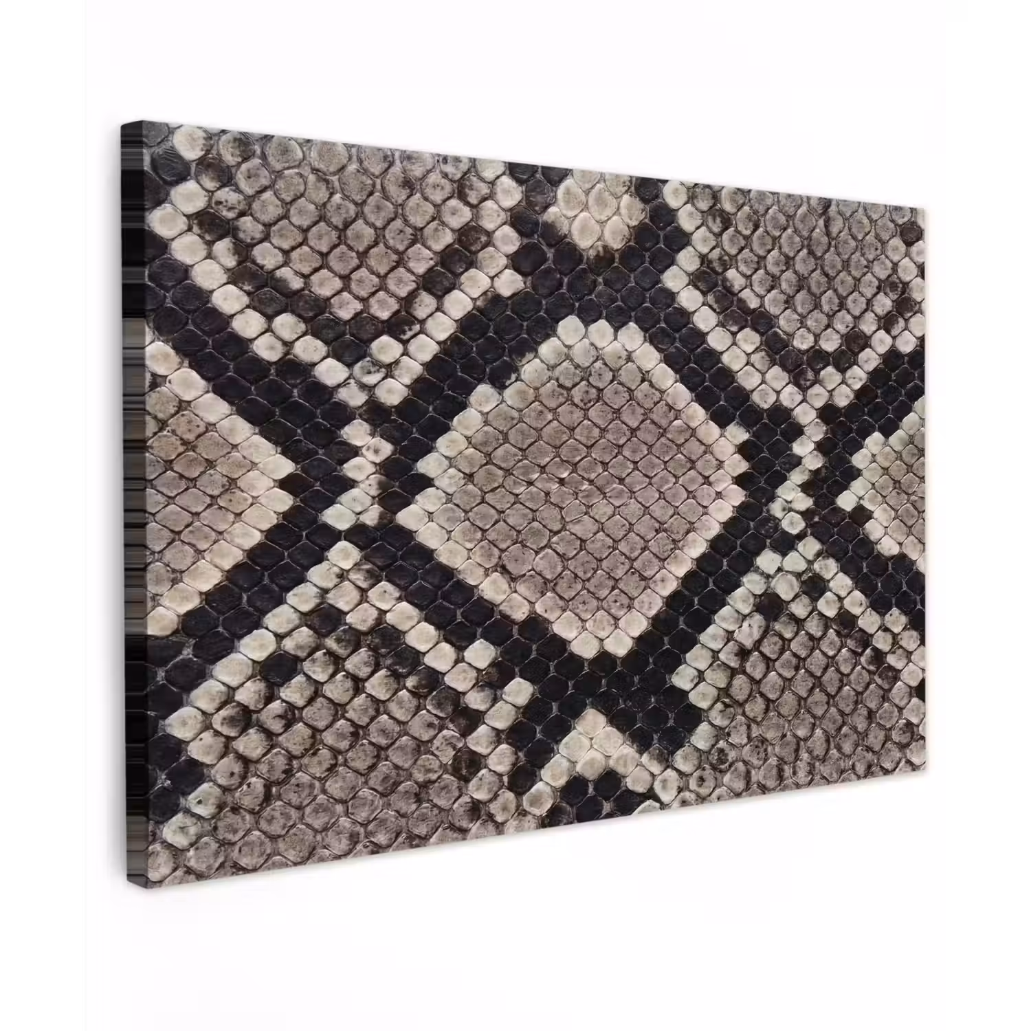 Slangenleer - Patroon - Beige canvas 2cm klein -z3d