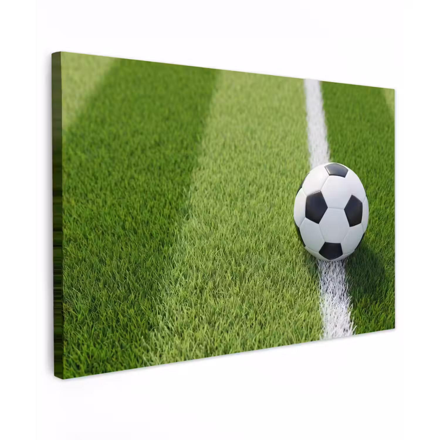 Voetbal - Grasveld - Sport - Groen canvas 2cm klein -z3d