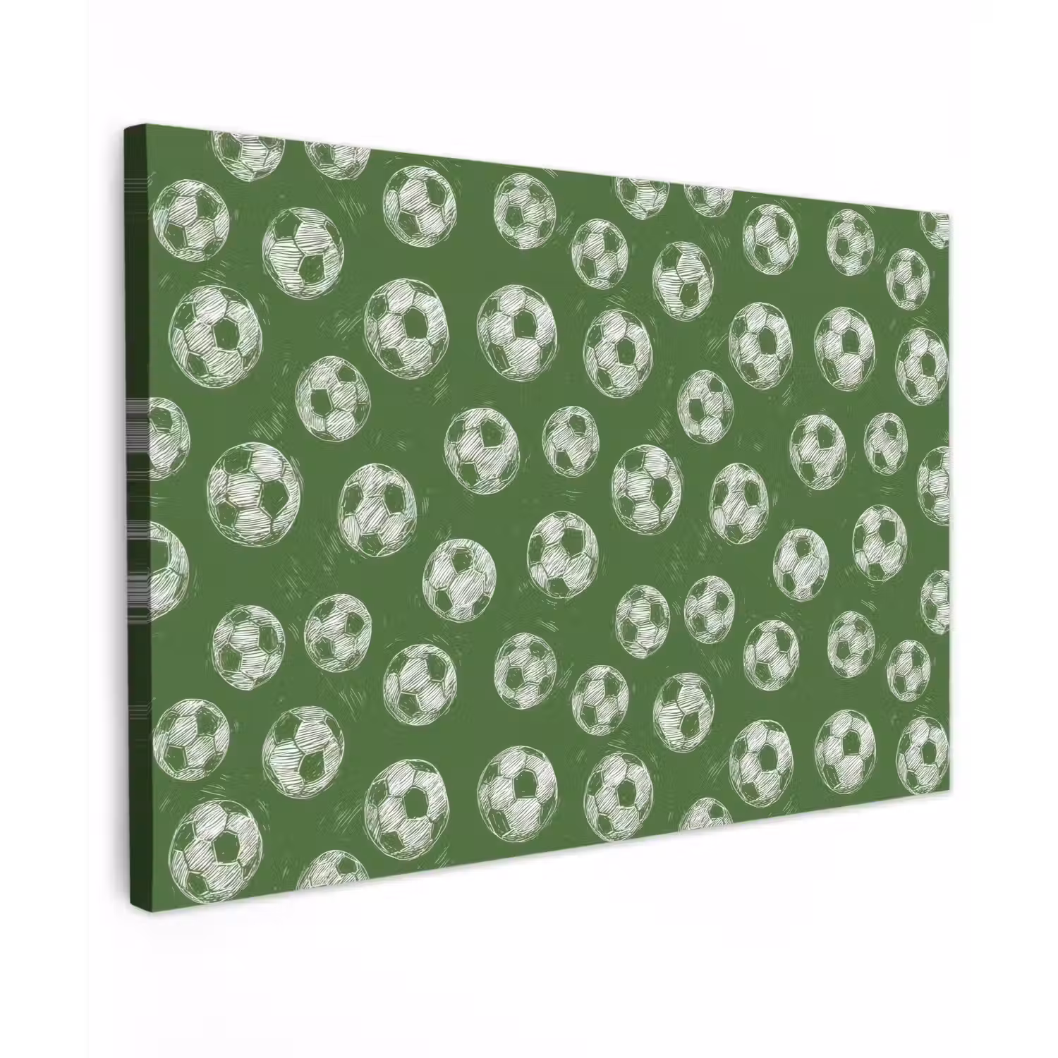Voetbal - Sport - Groen canvas 2cm klein 34 -z3d