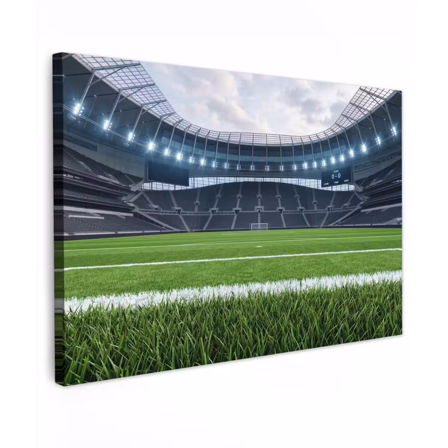 Voetbal - Stadion - Sport - Groen canvas 2cm klein -z3d