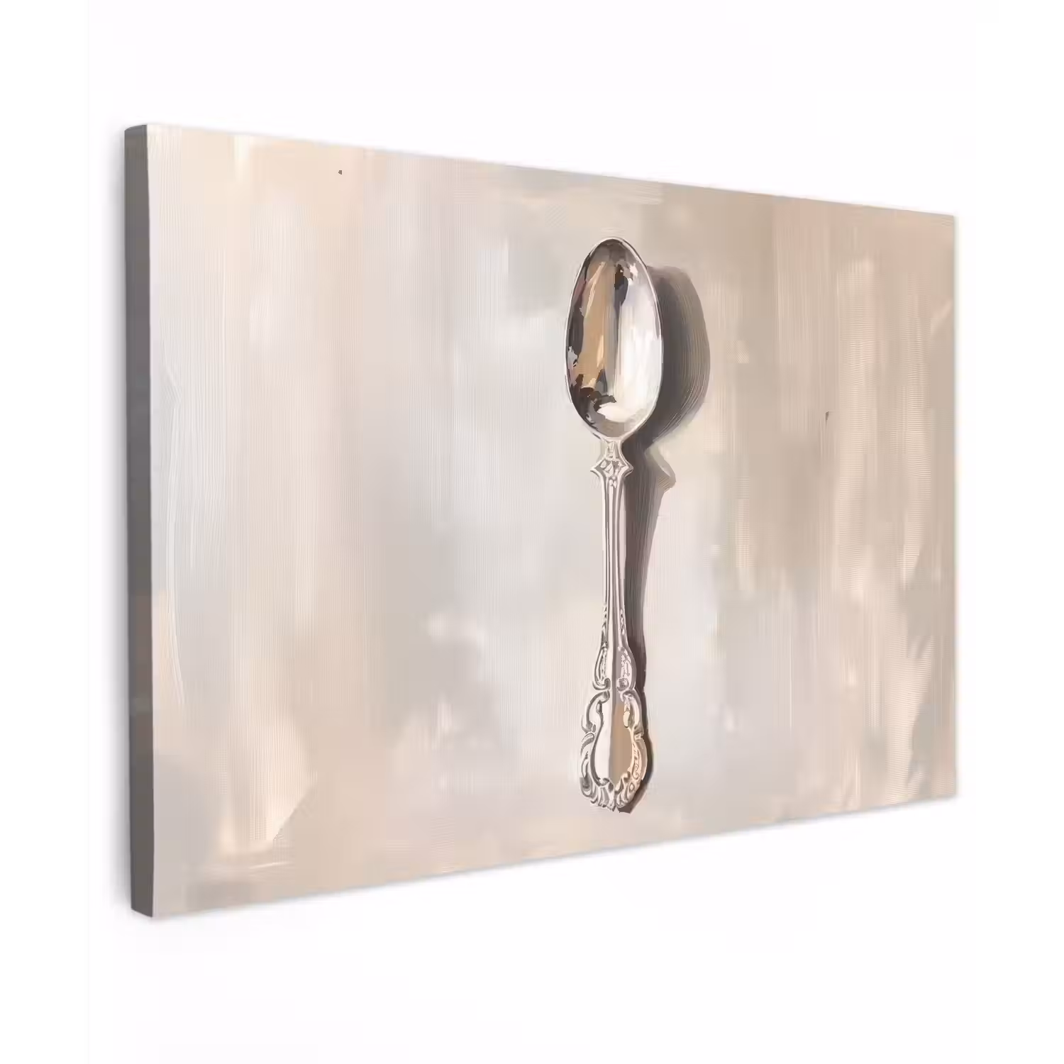 Lepel - Verf - Zilver canvas 2cm klein -z3d