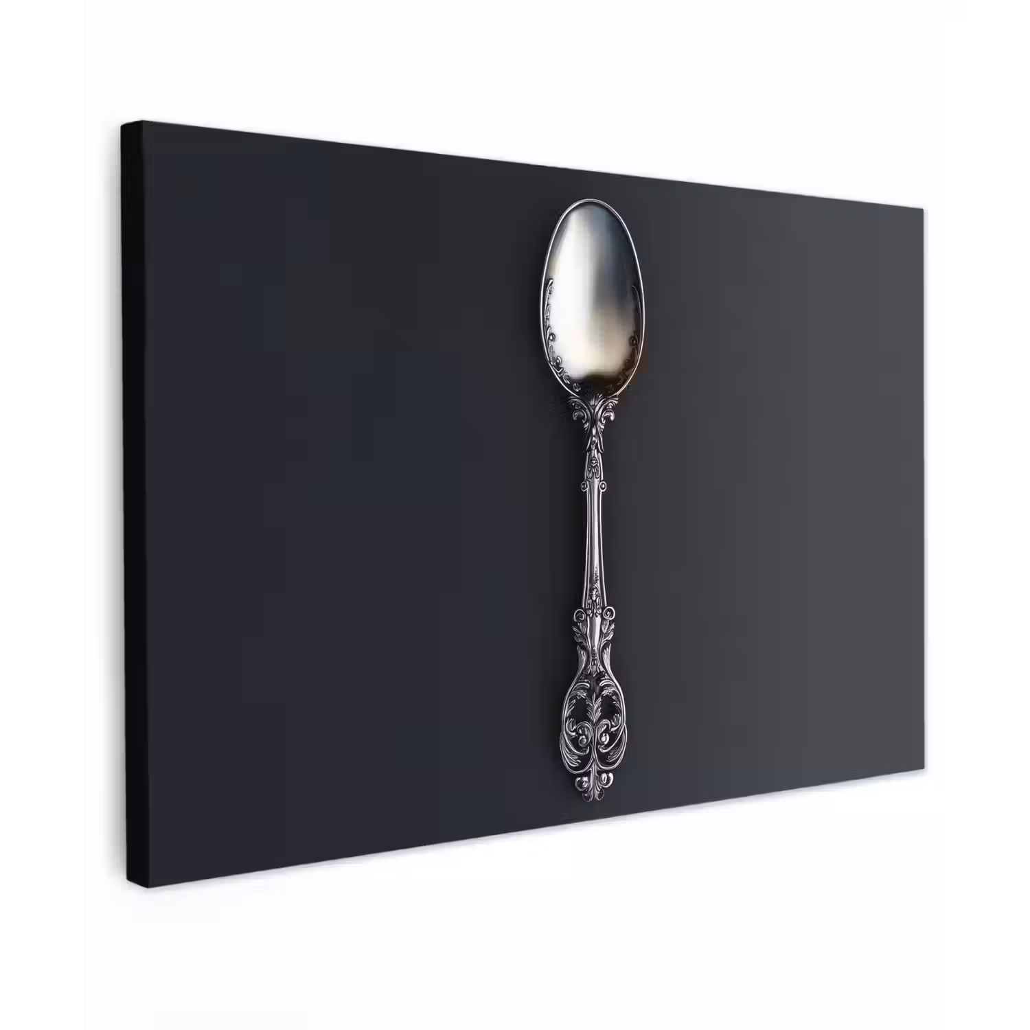 Lepel - Zilver - Metaal canvas 2cm klein -z3d