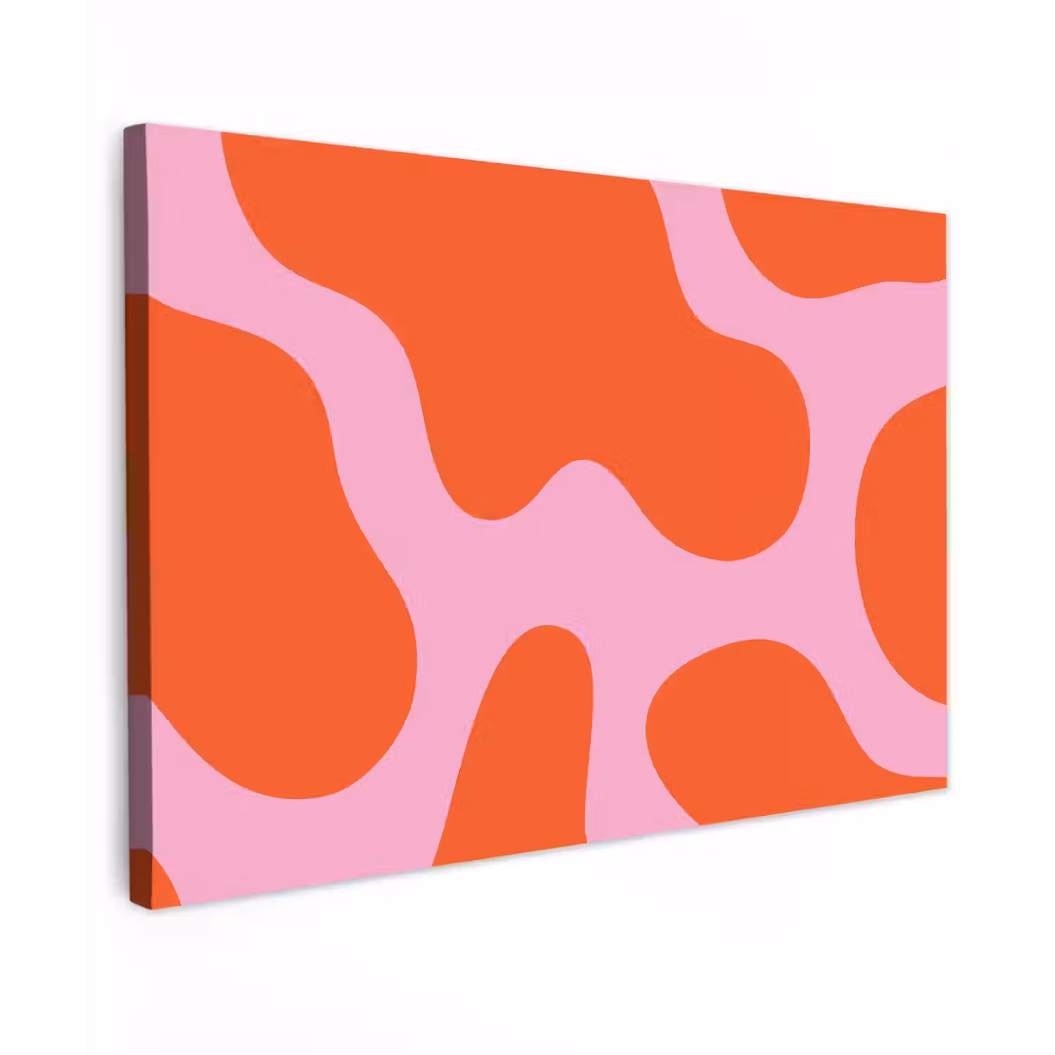 Vlekken - Rood - Roze - Patroon - Minimalistisch canvas 2cm klein -z3d