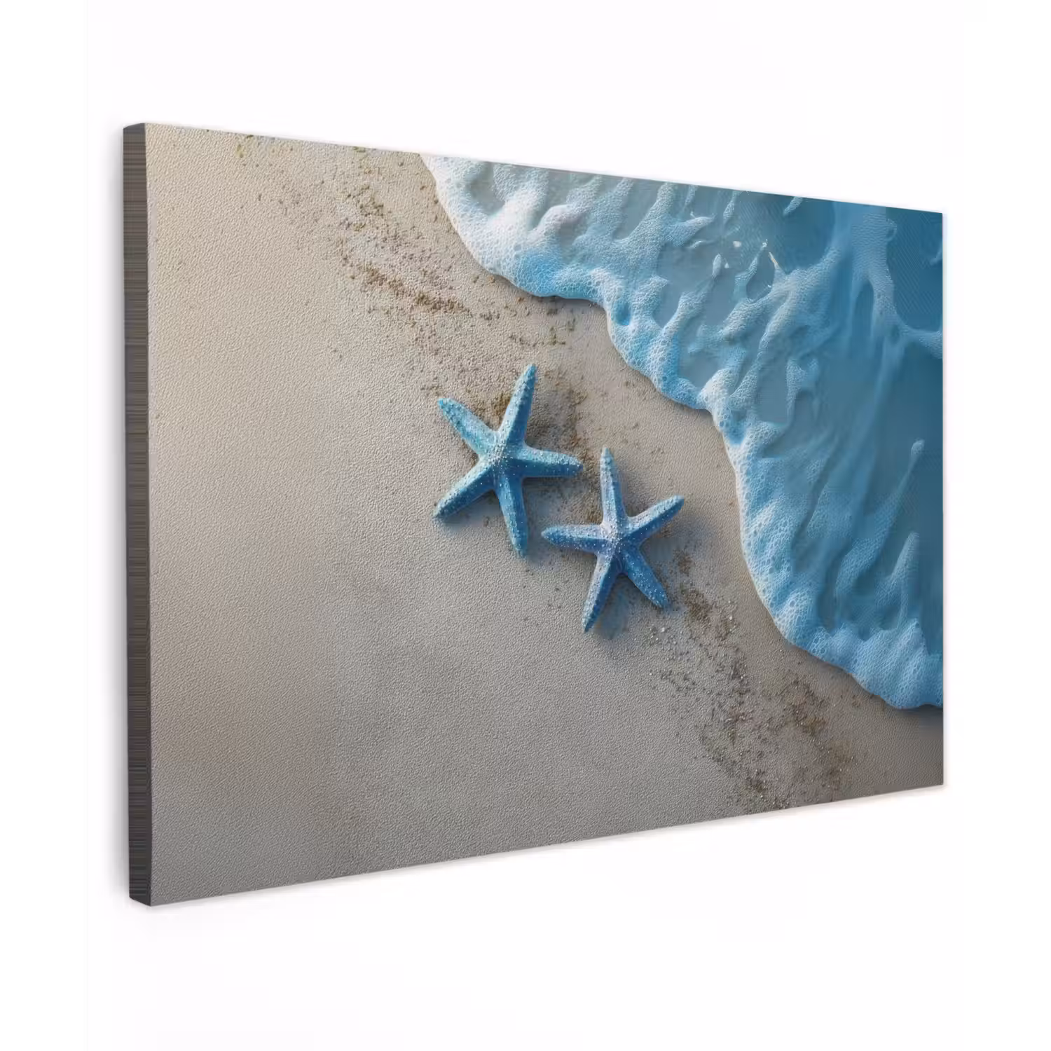 Zeesterren - Zand - Zee - Blauw canvas 2cm klein -z3d