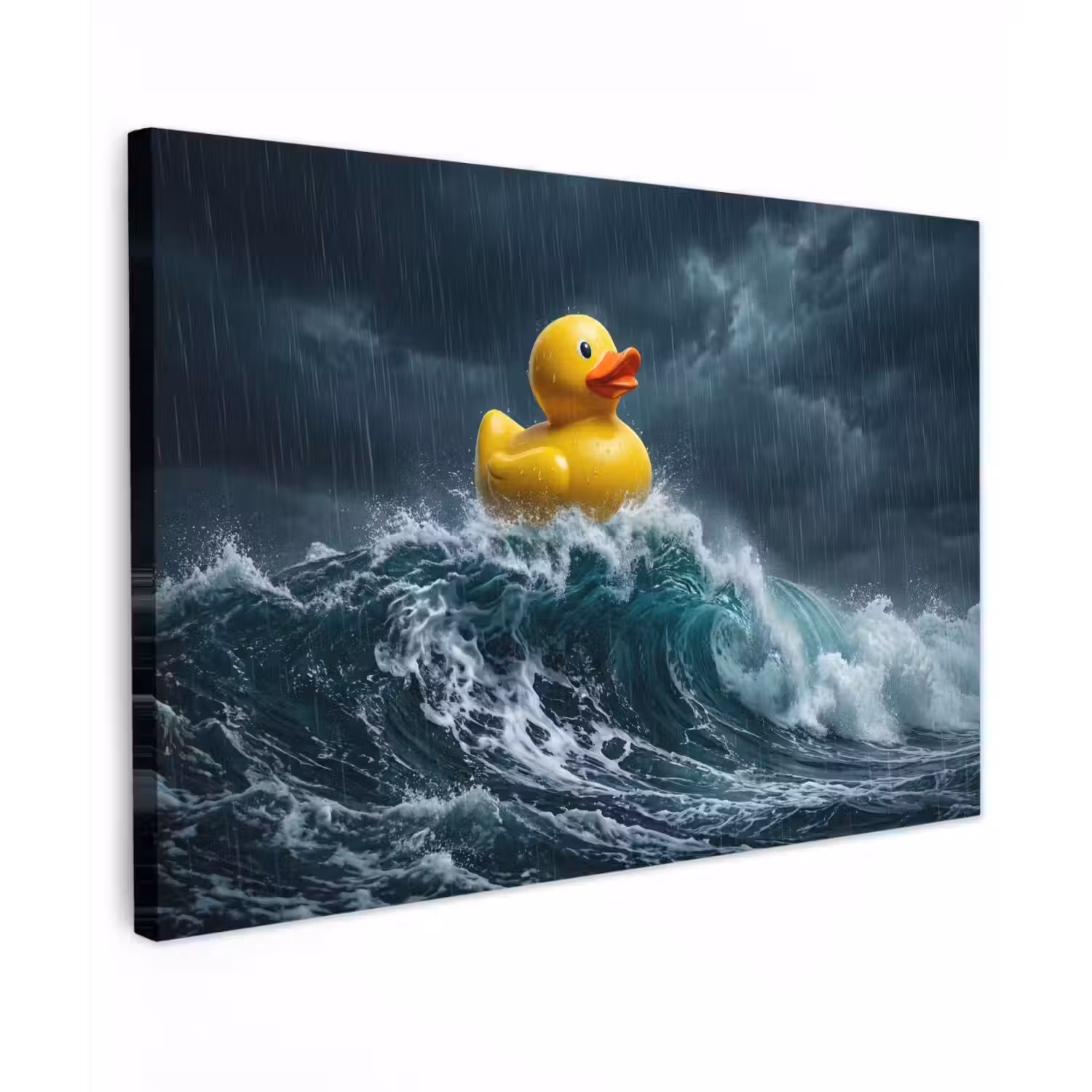 Storm - Badeend - Golven canvas 2cm klein -z3d