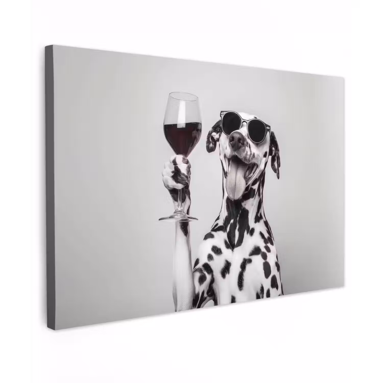 Zonnebril - Dalmatiër - Wijnglas - Tong canvas 2cm klein -z3d