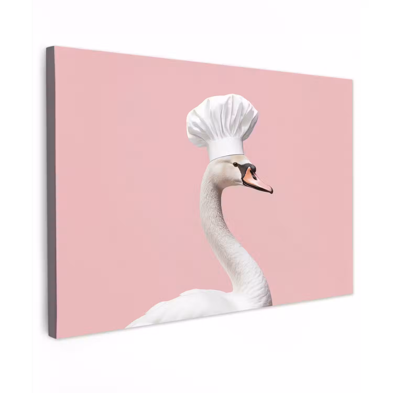 Zwaan - Koksmuts - Mooi - Klassiek canvas 2cm klein -z3d