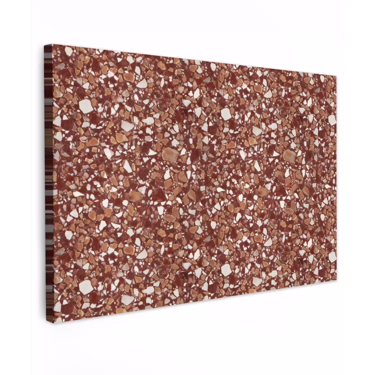 Terrazzo - Patroon - Steentextuur - Roodbruin canvas 2cm klein 34 -z3d