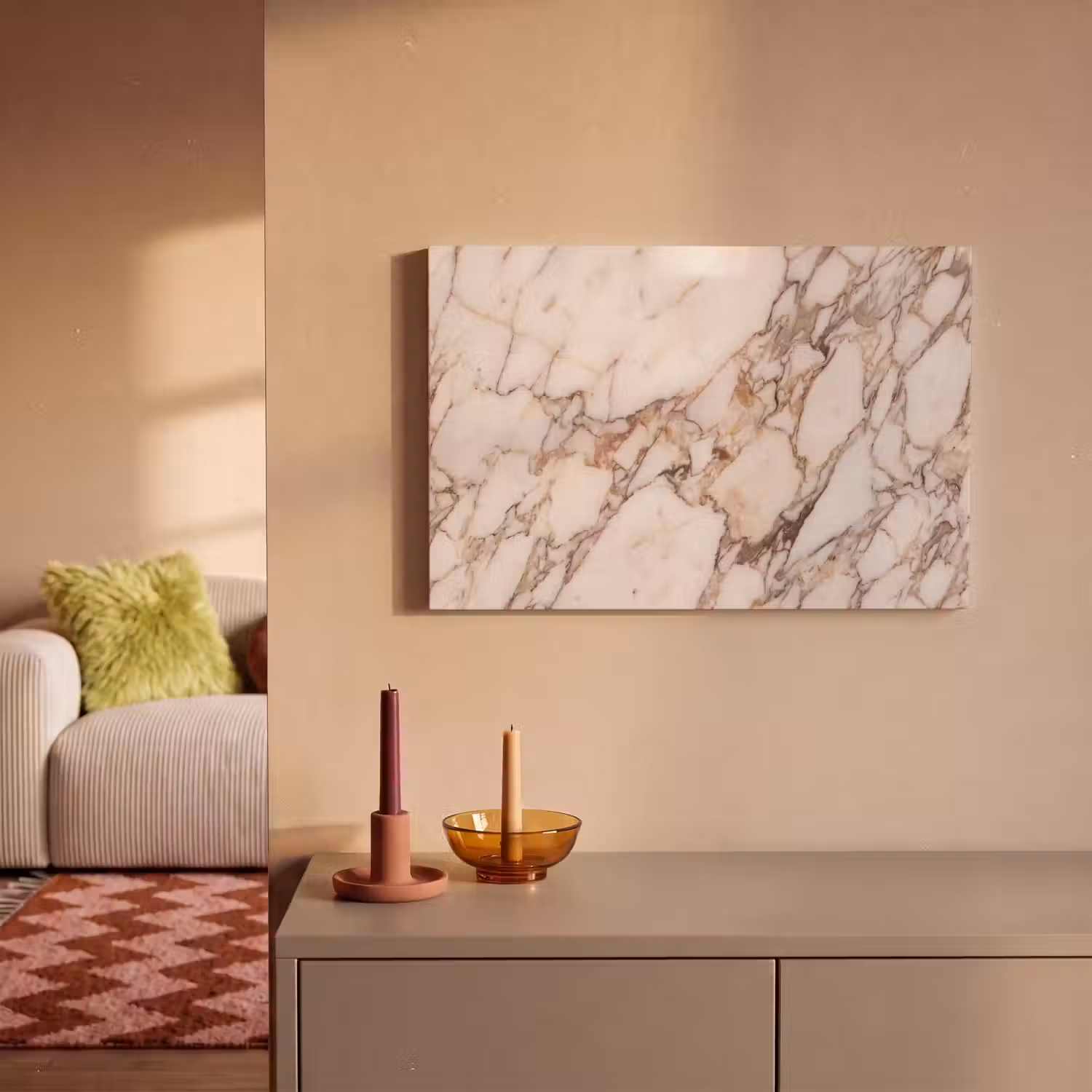 Textuur - Gesteente - Aderen - Abstract - Wit canvas 2cm klein -sfeer1