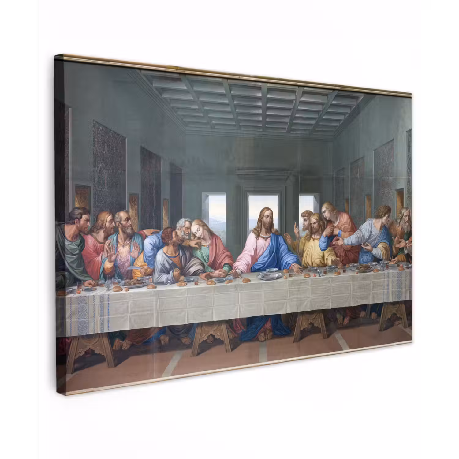 Het laatste avondmaal - Leonardo da Vinci canvas 2cm klein -z3d