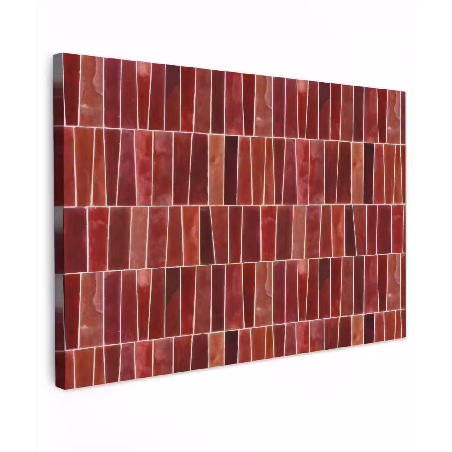 Tegels - Modern - Structuur - Dieprood canvas 2cm klein 34 -z3d