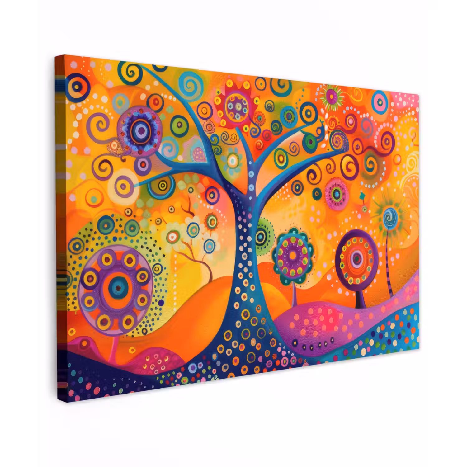 Boom - Levensboom - Abstract - Kleurrijk canvas 2cm klein -z3d