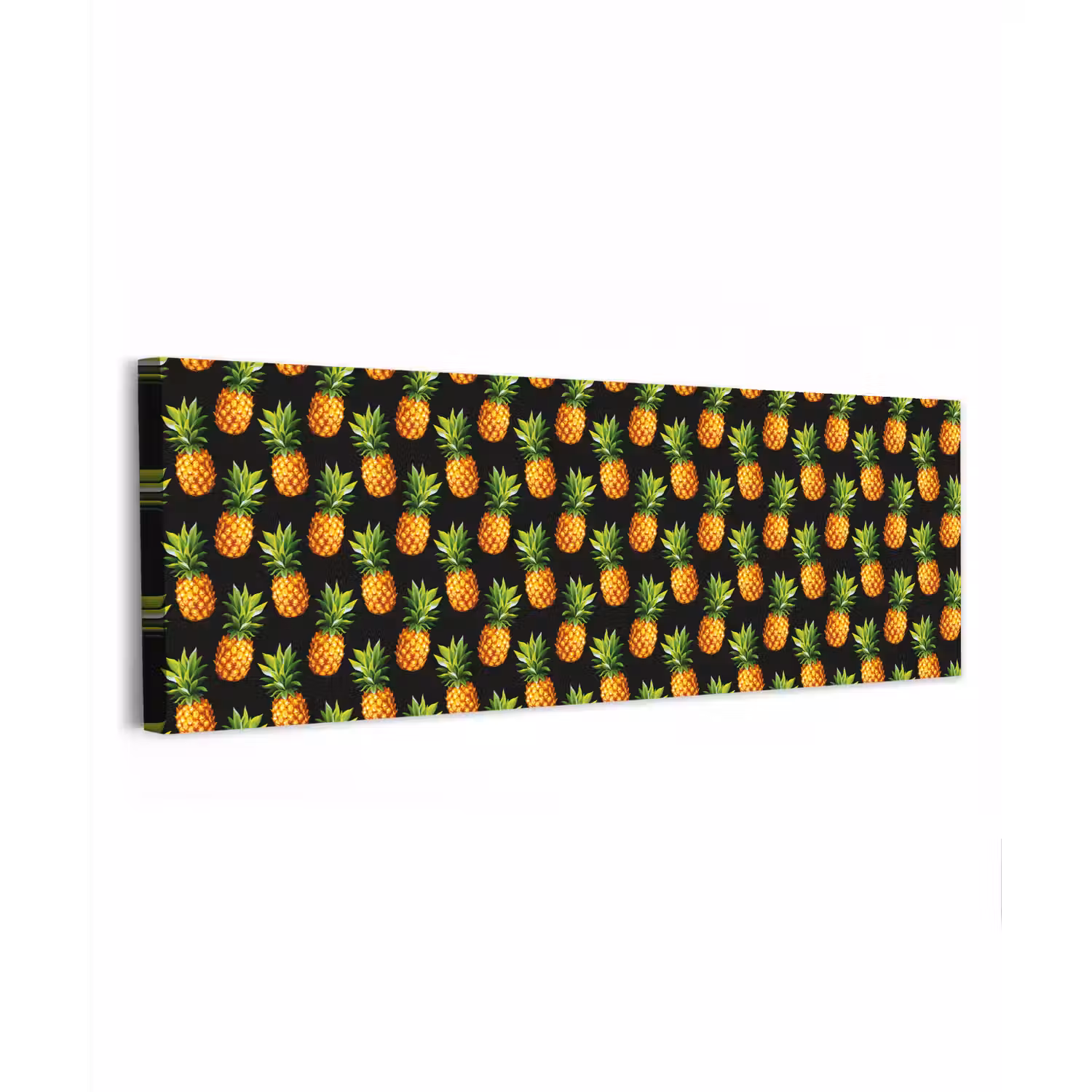 Tropische - Ananas - Zwart canvas 2cm klein 828 -z3d