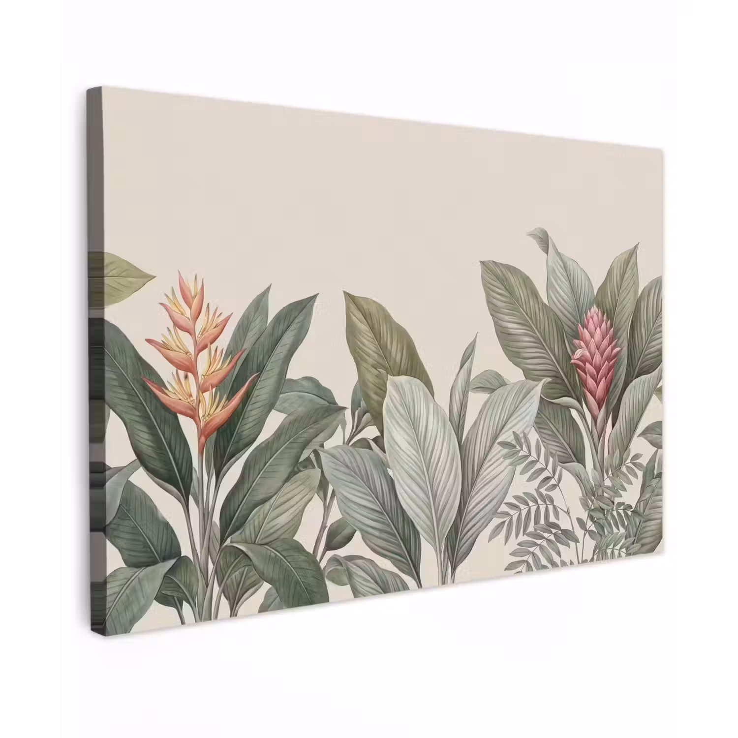 Tropisch - Planten - Modern - Groen canvas 2cm klein -z3d
