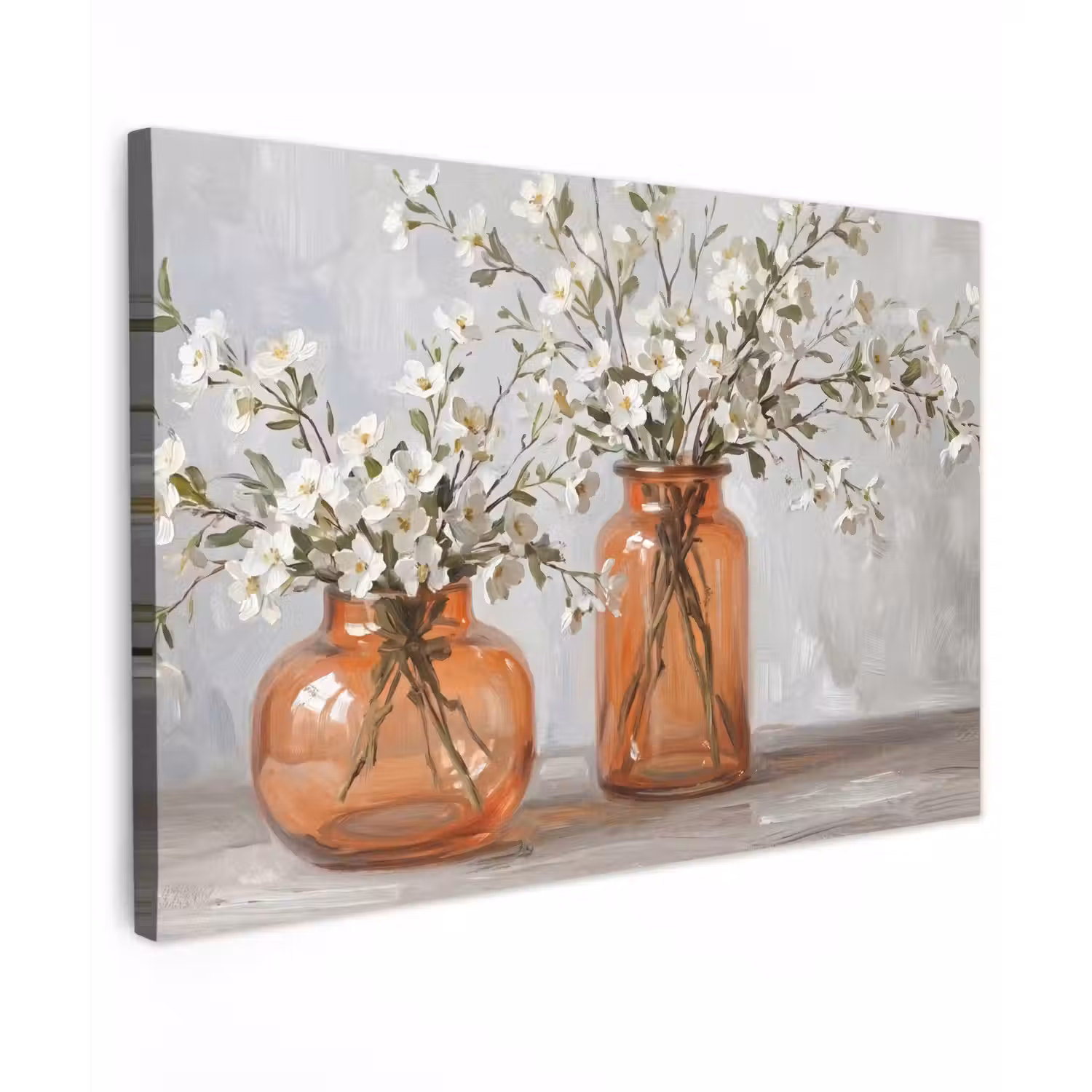 Vazen - Bloemen - Oranje canvas 2cm klein -z3d