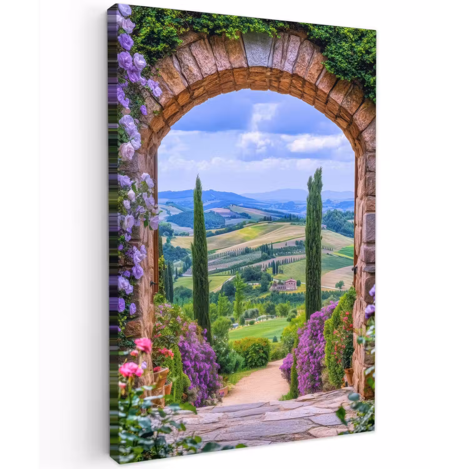 Doorkijk - Toscane - Landschap - Poort canvas 2cm klein -z3d
