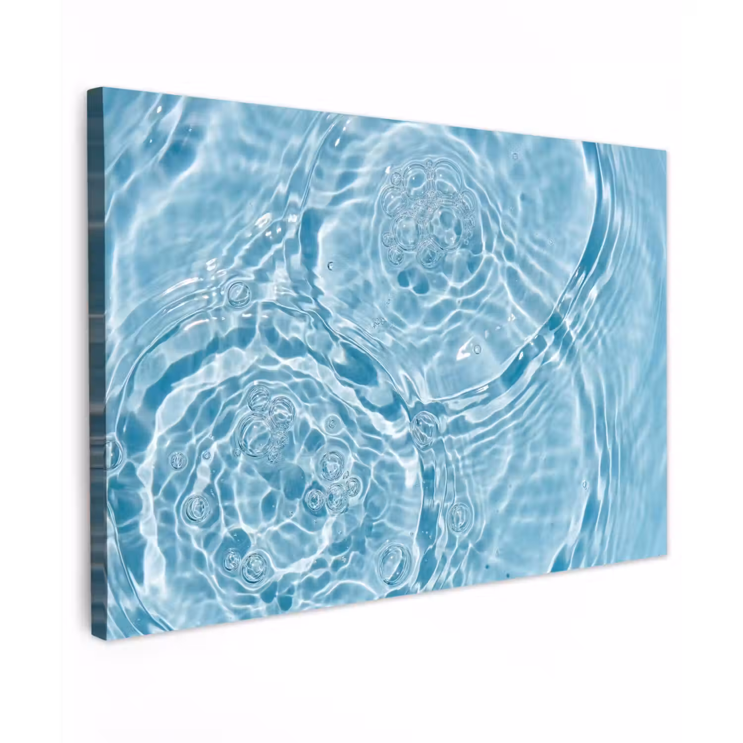 Water - Blauw - bubbels canvas 2cm klein -z3d