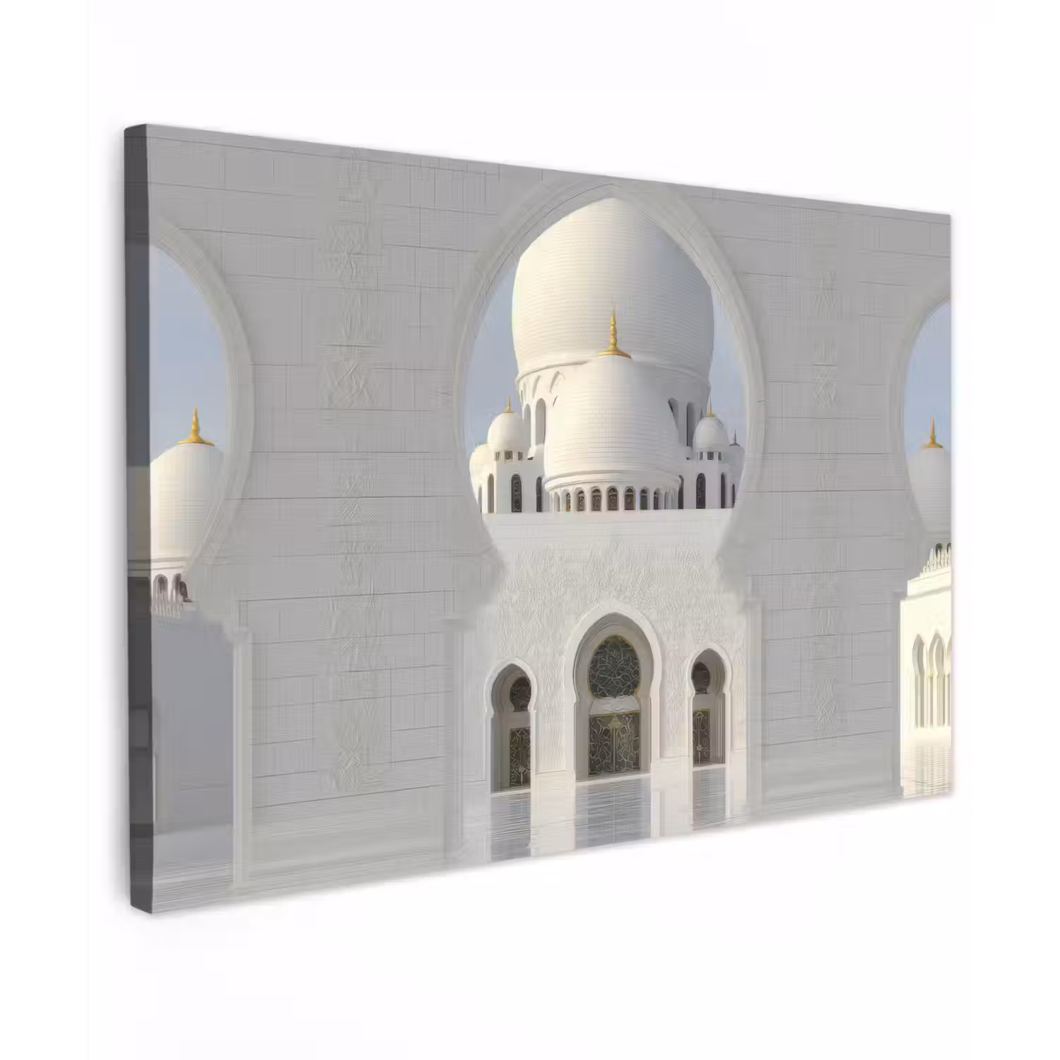 Witte koepel - Gouden Details - gebogen poort canvas 2cm klein -z3d
