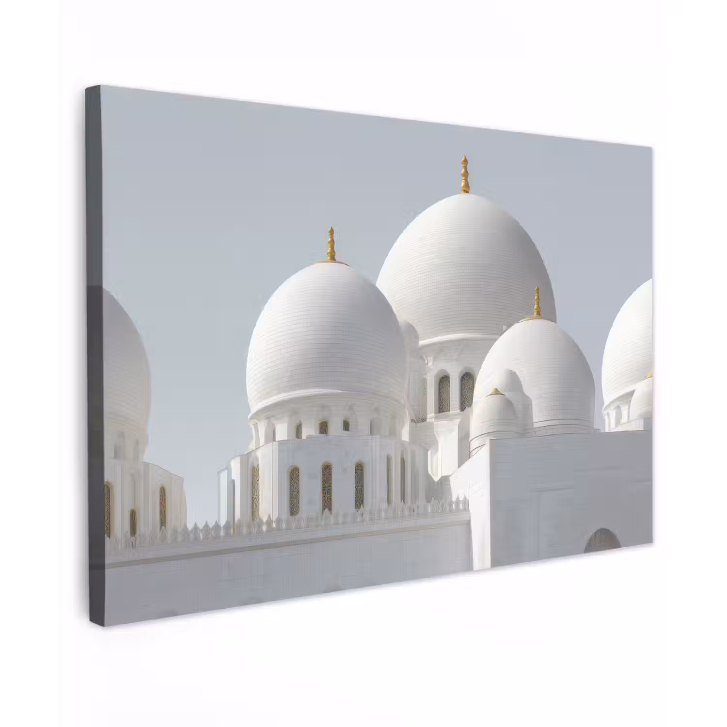 Witte koepels - Helderblauwe lucht - Gouden ornamenten canvas 2cm klein -z3d