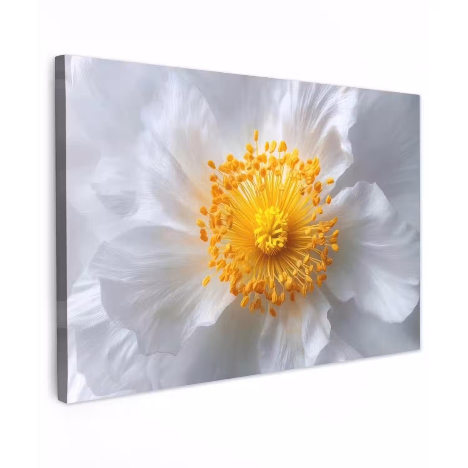 Wit - Bloem - Elegant canvas 2cm klein -z3d