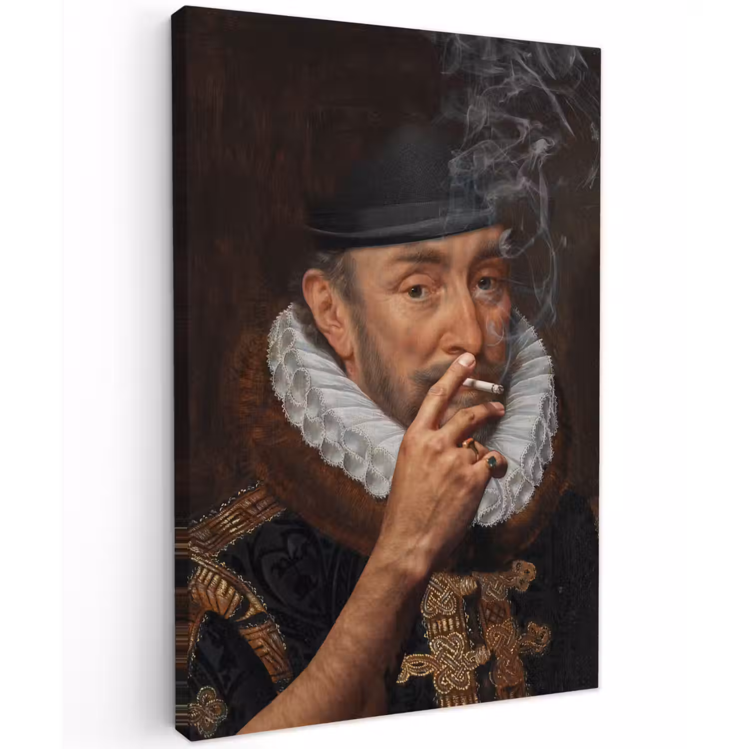 Willem van Oranje - Adriaen Thomasz - Sigaretten - Rook canvas 2cm klein -z3d