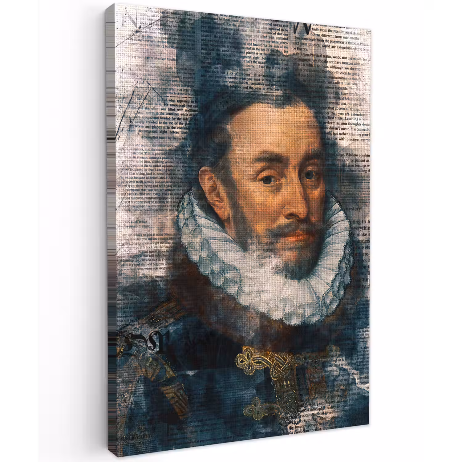 Willem van Oranje - Adriaen Thomasz - Krant canvas 2cm klein -z3d