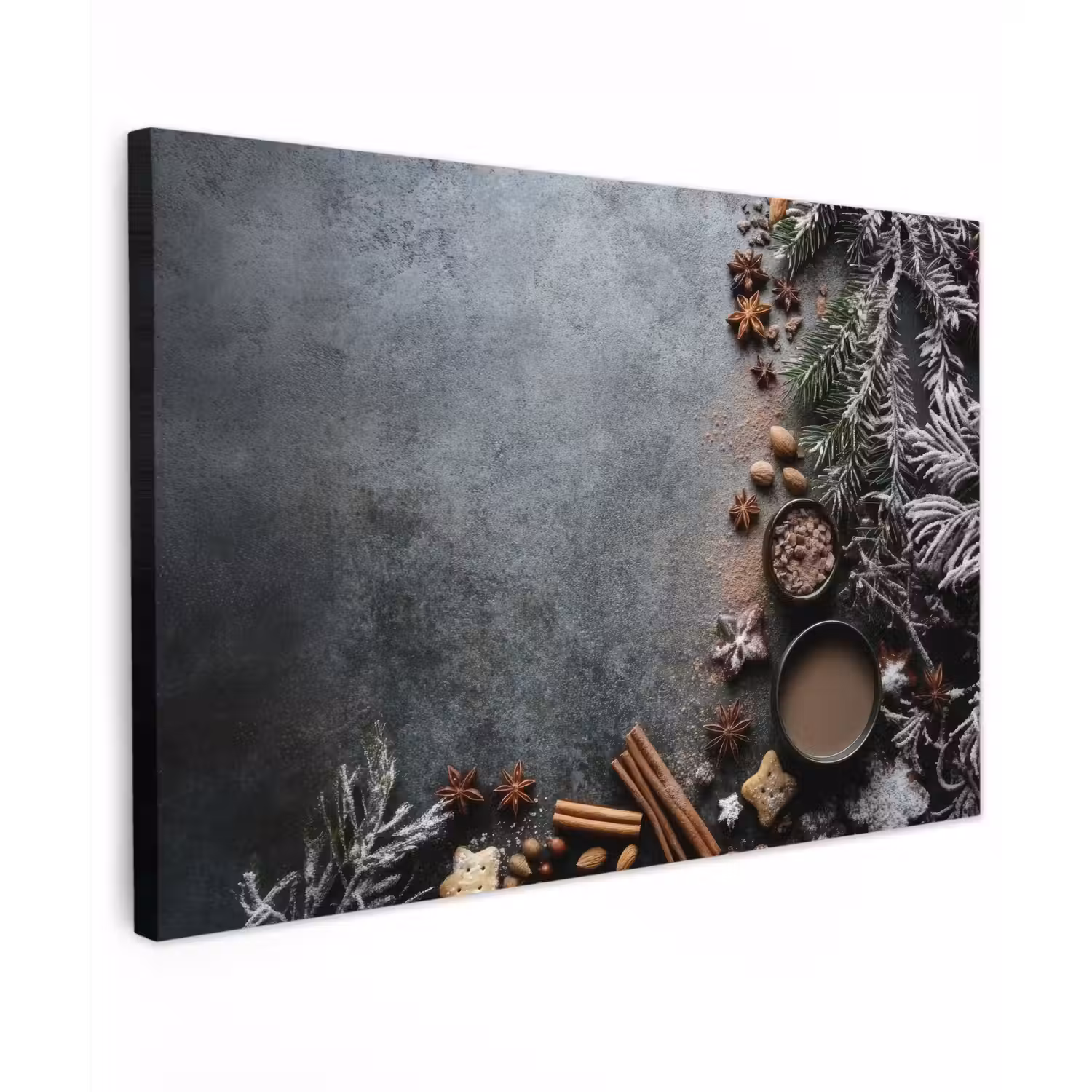 Winter - Kruiden - Sneeuw - Chocolade canvas 2cm klein -z3d