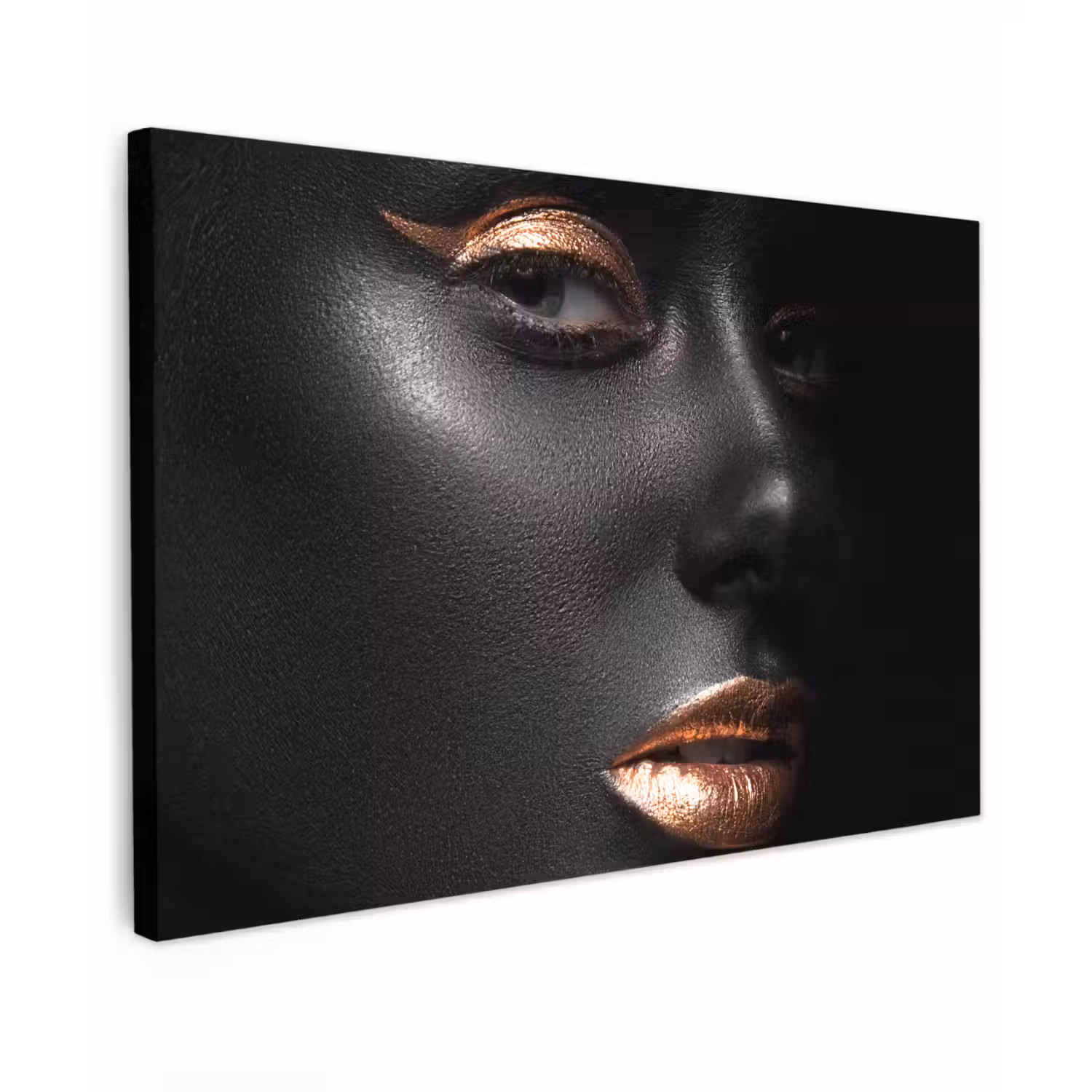 Vrouw - Make-up - Koper - Zwart canvas 2cm klein -z3d