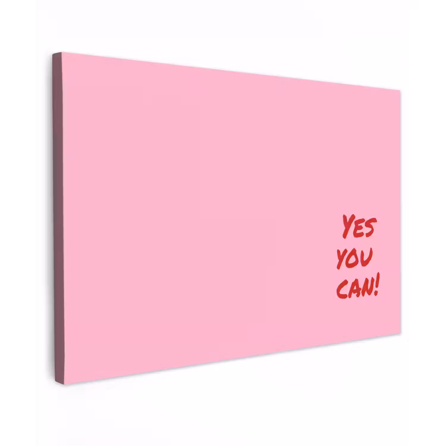 Yes you can do it - Rood - Roze canvas 2cm klein -z3d