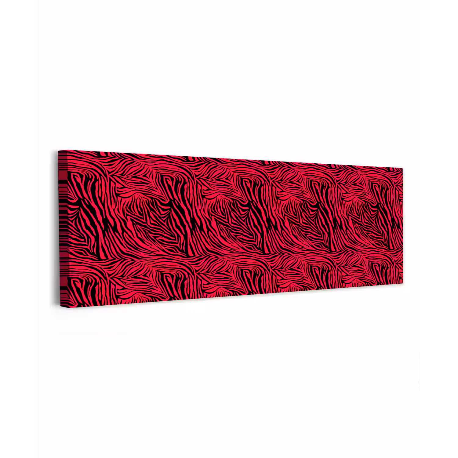 Zebra - Zwart - Roze - Neon canvas 2cm klein 828 -z3d