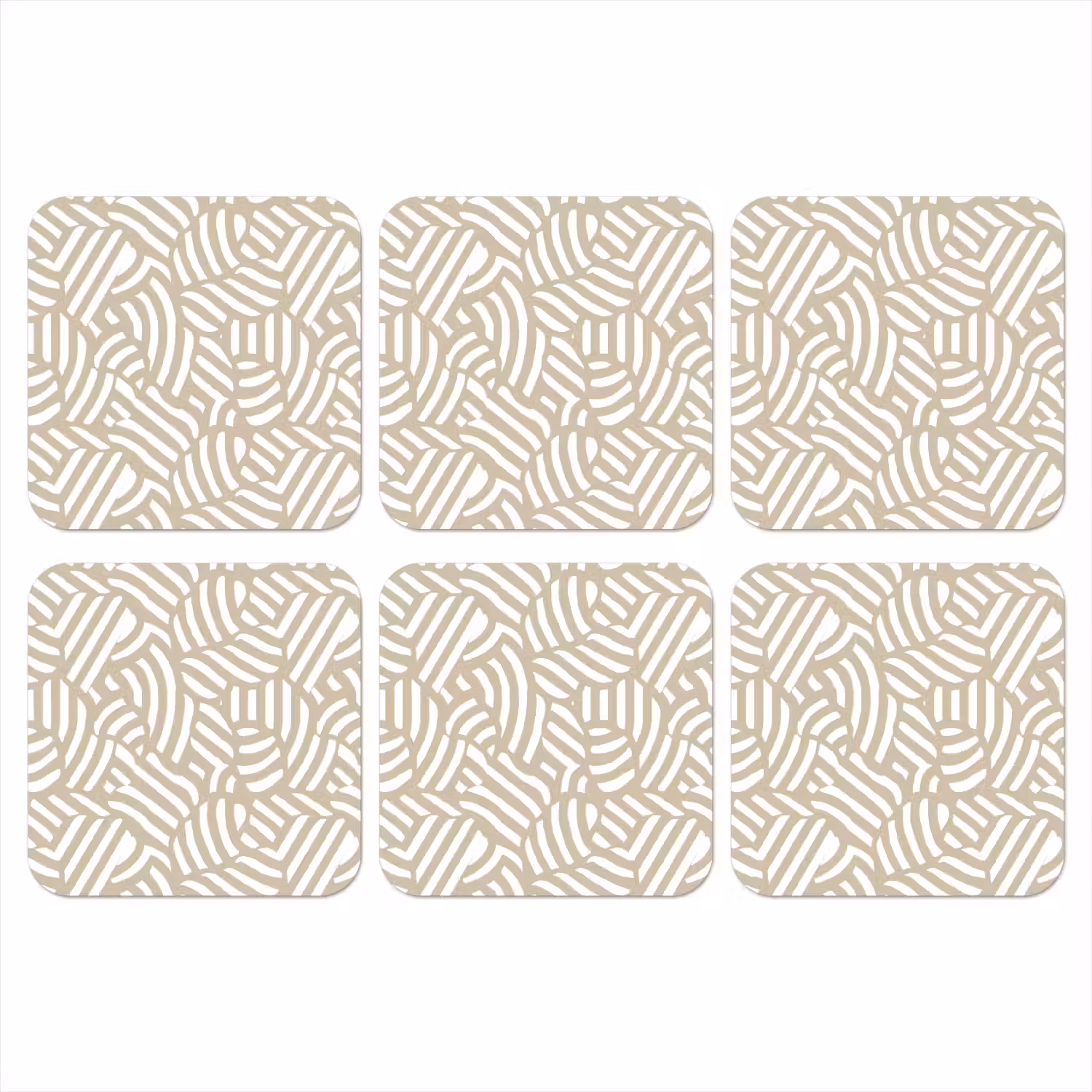Abstract - Modern - Beige onderzetter kurk middel 366 -3d