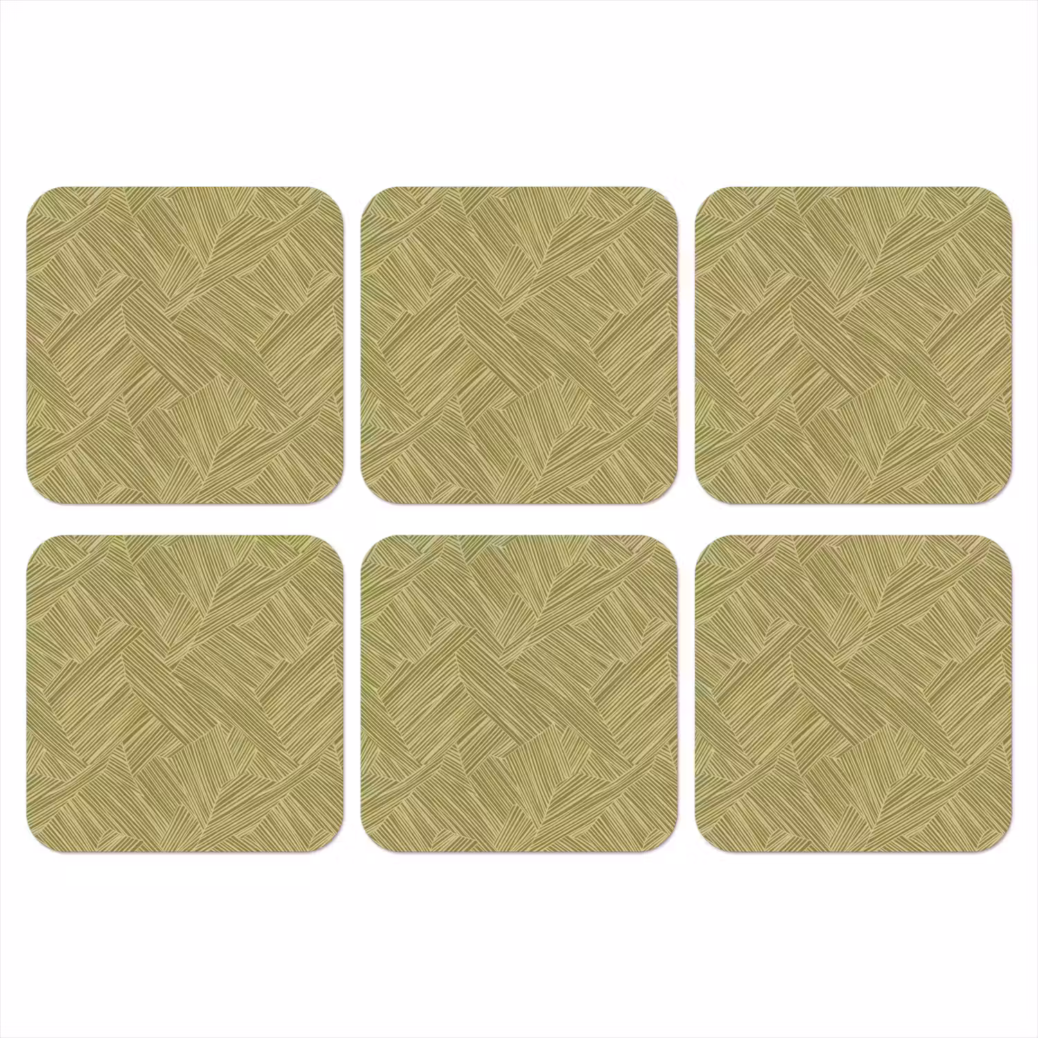 Abstract - Modern - Groen onderzetter kurk middel 366 -3d