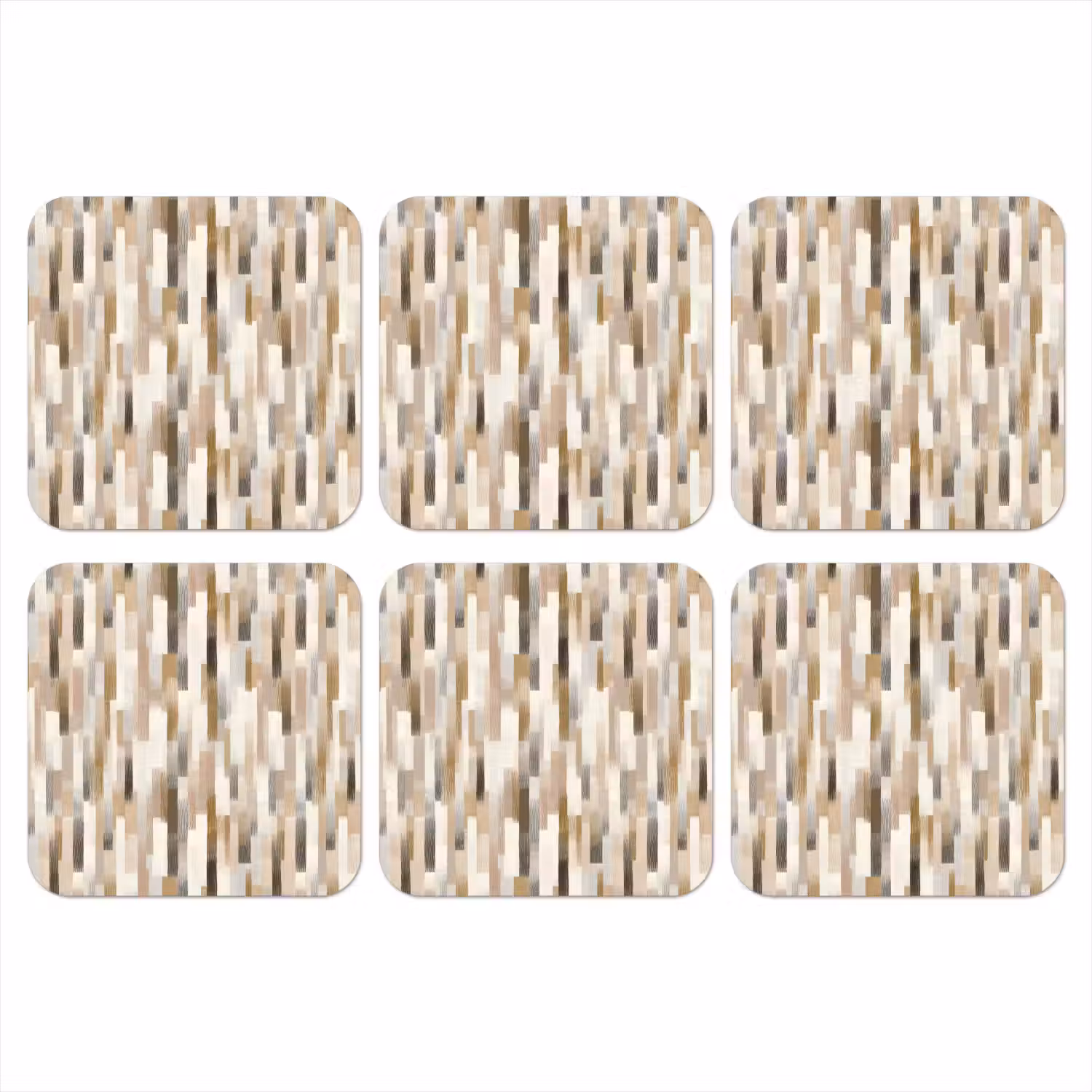 Abstract - Patroon - Kwaststreken onderzetter kurk middel 366 -3d