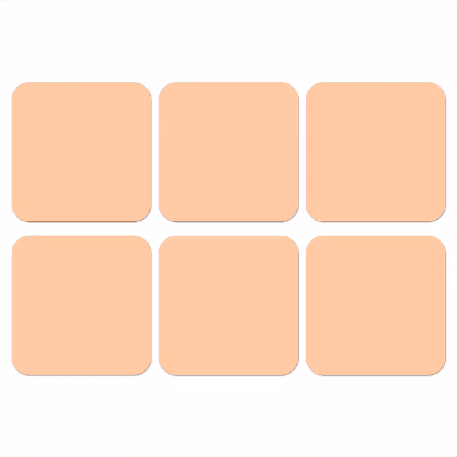 Apricot - Blush - Nude onderzetter kurk middel 366 -3d