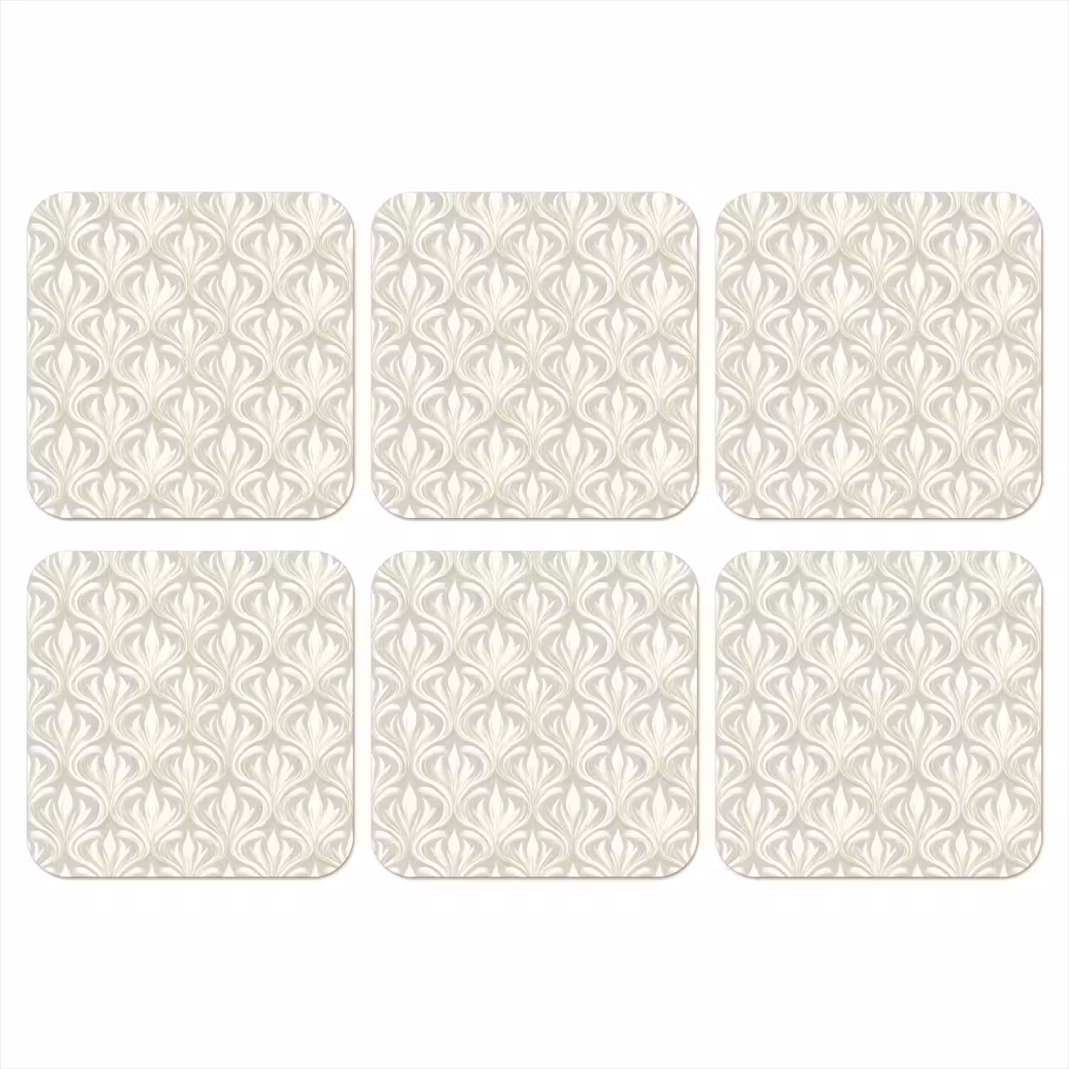 Barok - Patroon - Beige onderzetter kurk middel 366 -3d