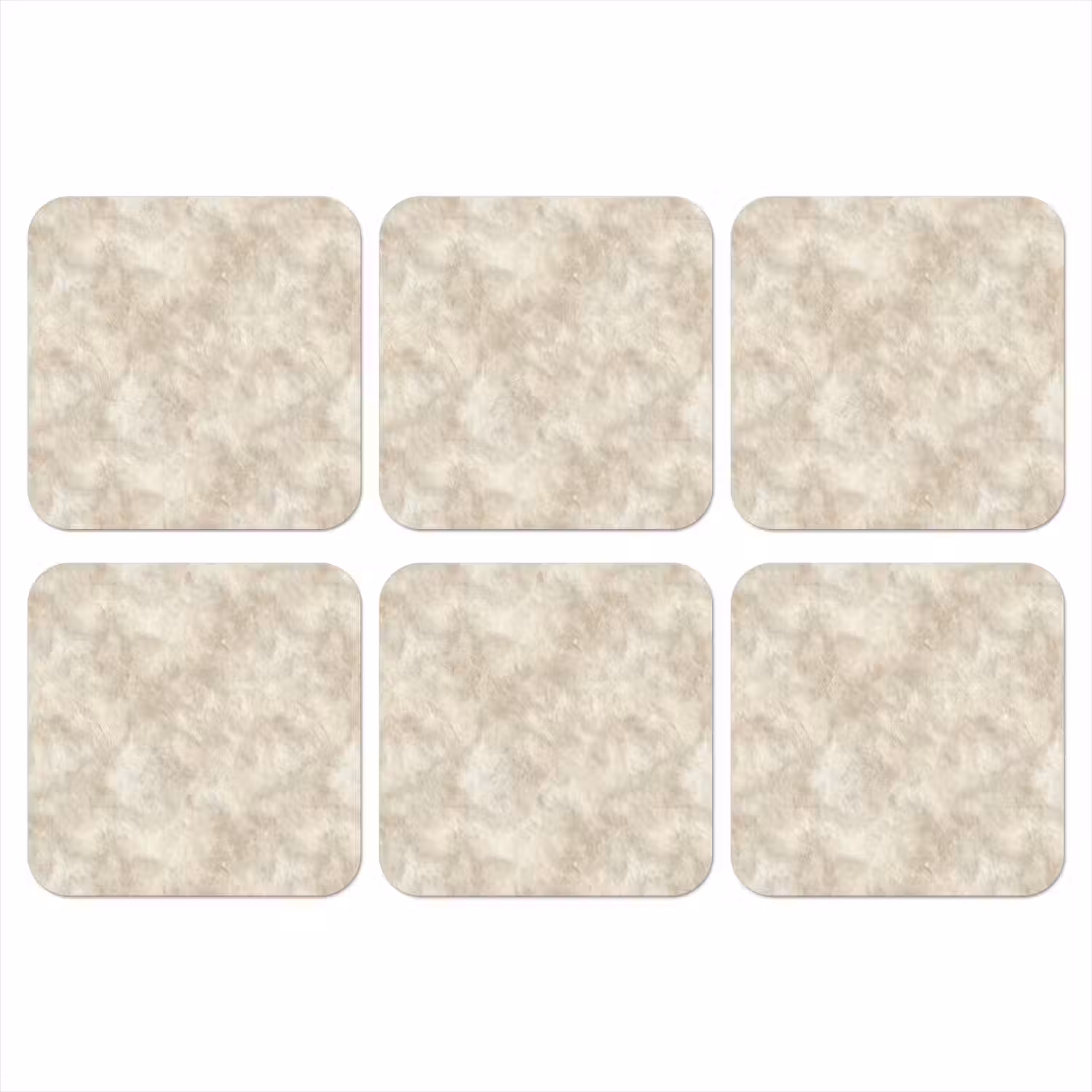 Beige - Reliƫfstructuur - Natuursteen onderzetter kurk middel 366 -3d