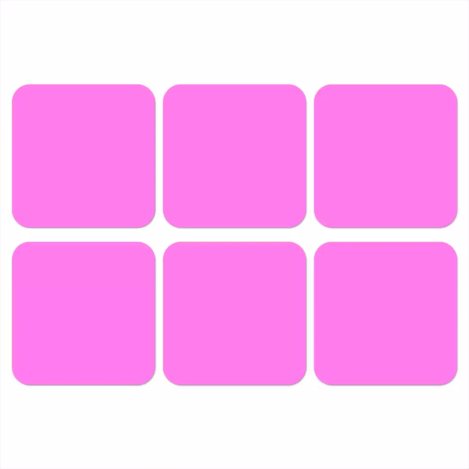 Bright - Orchid - Roze onderzetter kurk middel 366 -3d