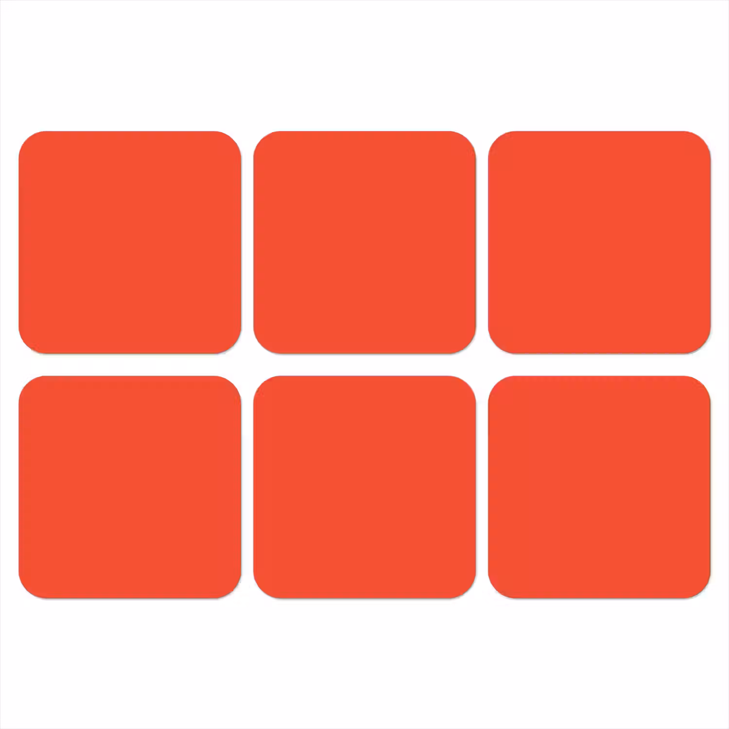 Burnt - Coral - Oranje onderzetter kurk middel 366 -3d