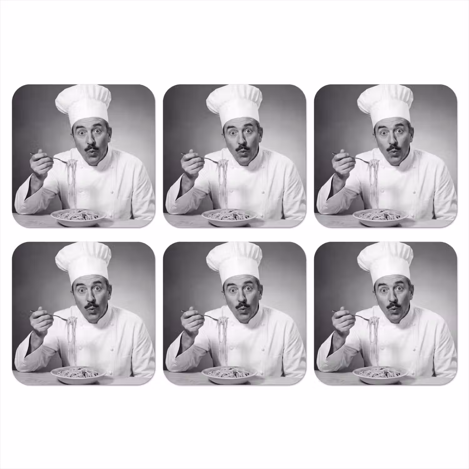 Chef - Spaghetti - Pasta onderzetter kurk middel -3d