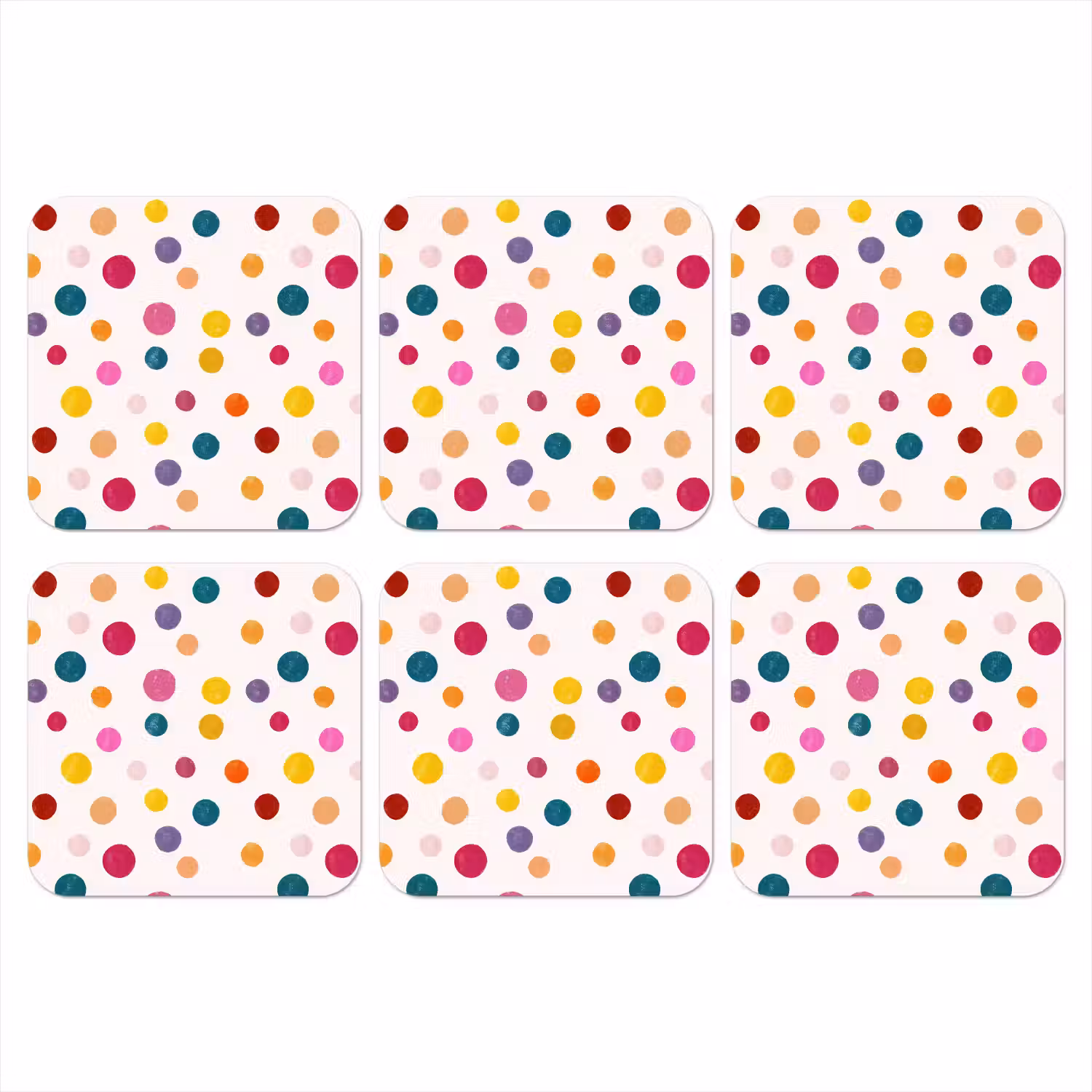 Cirkels - Speels - Kleurrijk onderzetter kurk middel 366 -3d