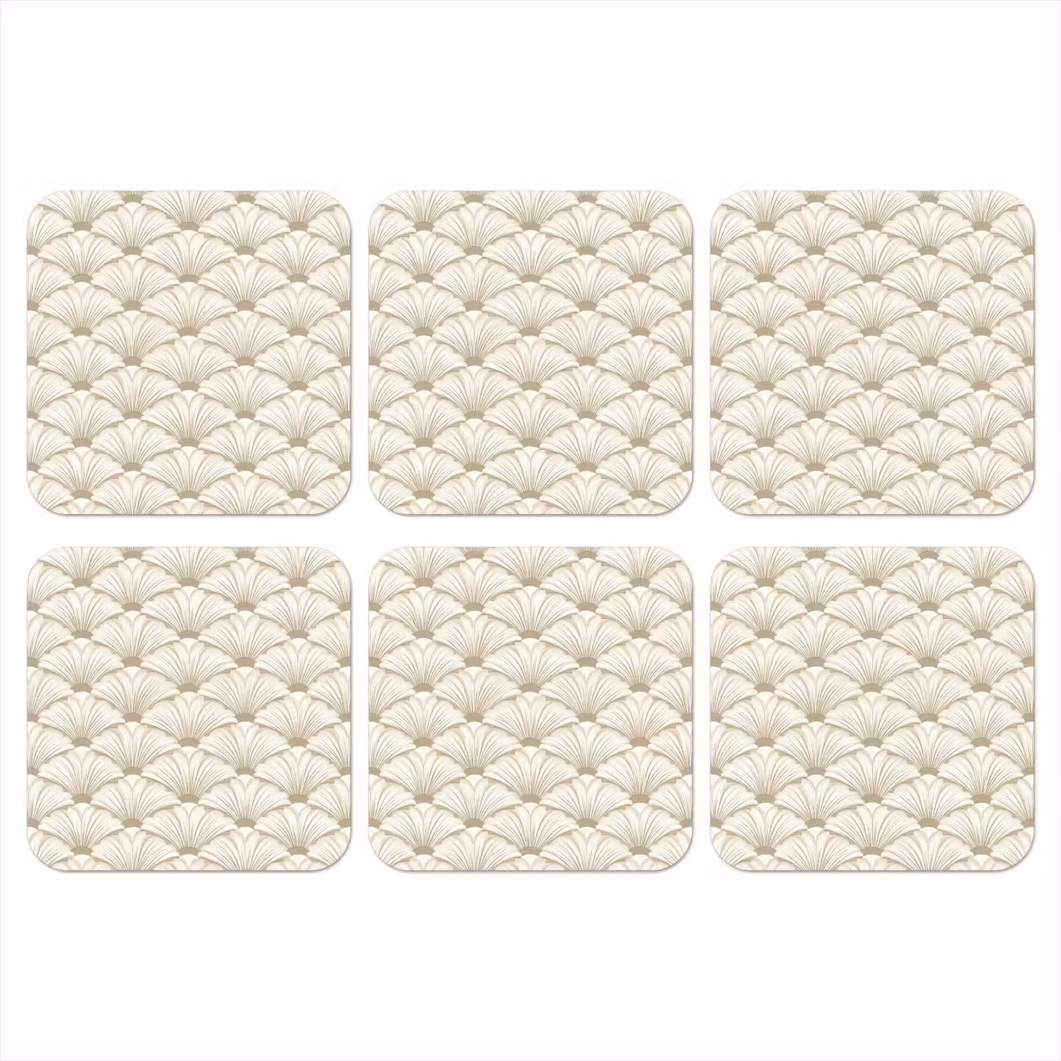 Klassiek - Art - Beige onderzetter kurk middel 366 -3d
