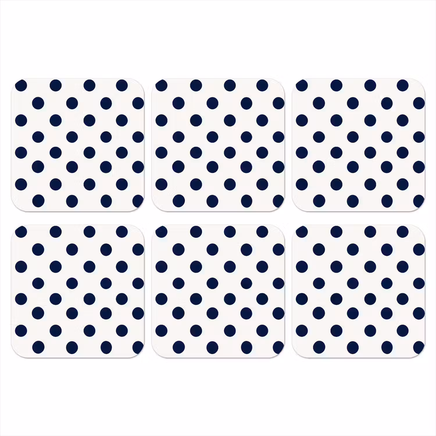 Klassiek - Stippen - Blauw onderzetter kurk middel 366 -3d