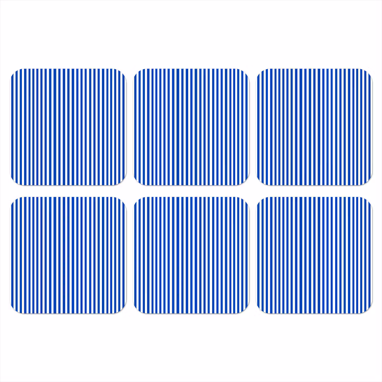 Klassiek - Strepen - Blauw onderzetter kurk middel 366 -3d