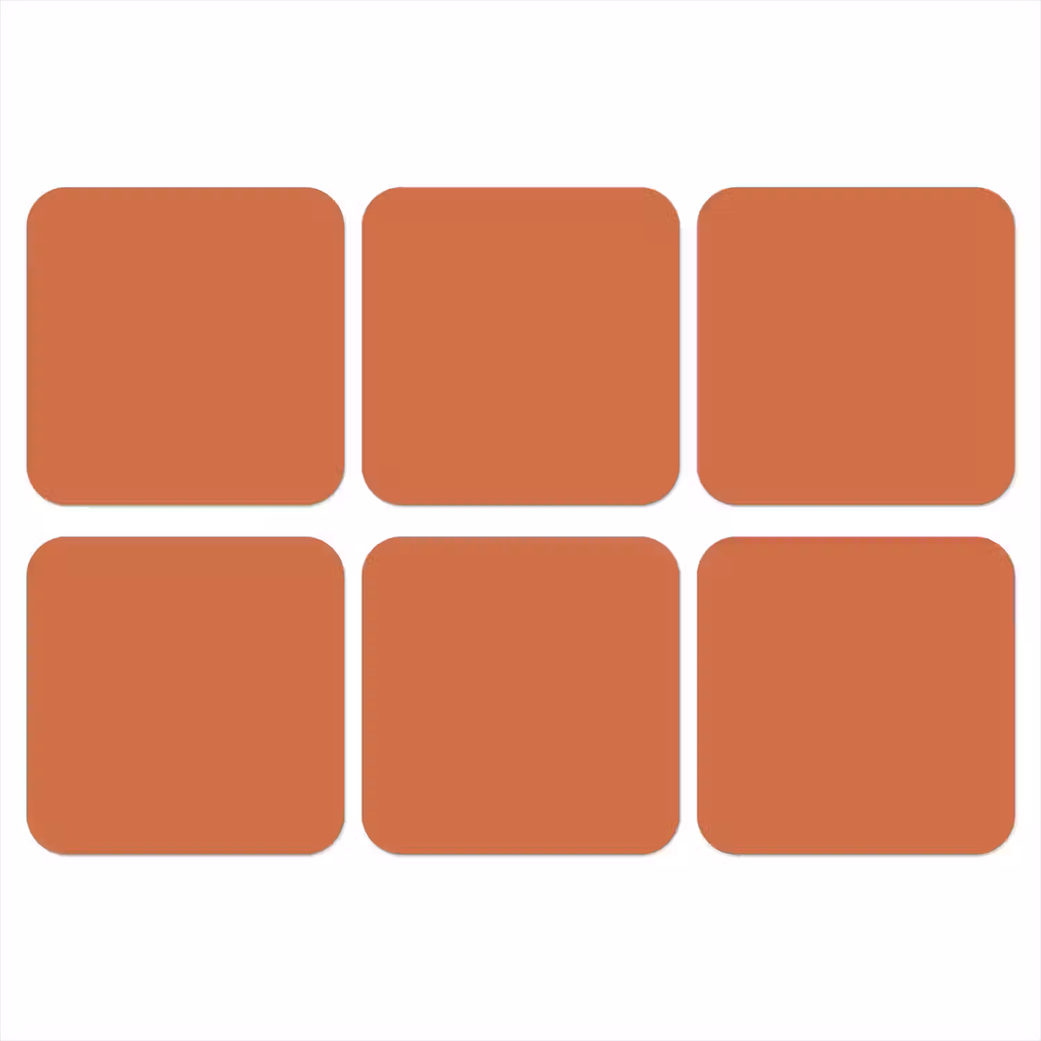 Classic - Terracotta - Oranje onderzetter kurk middel 366 -3d