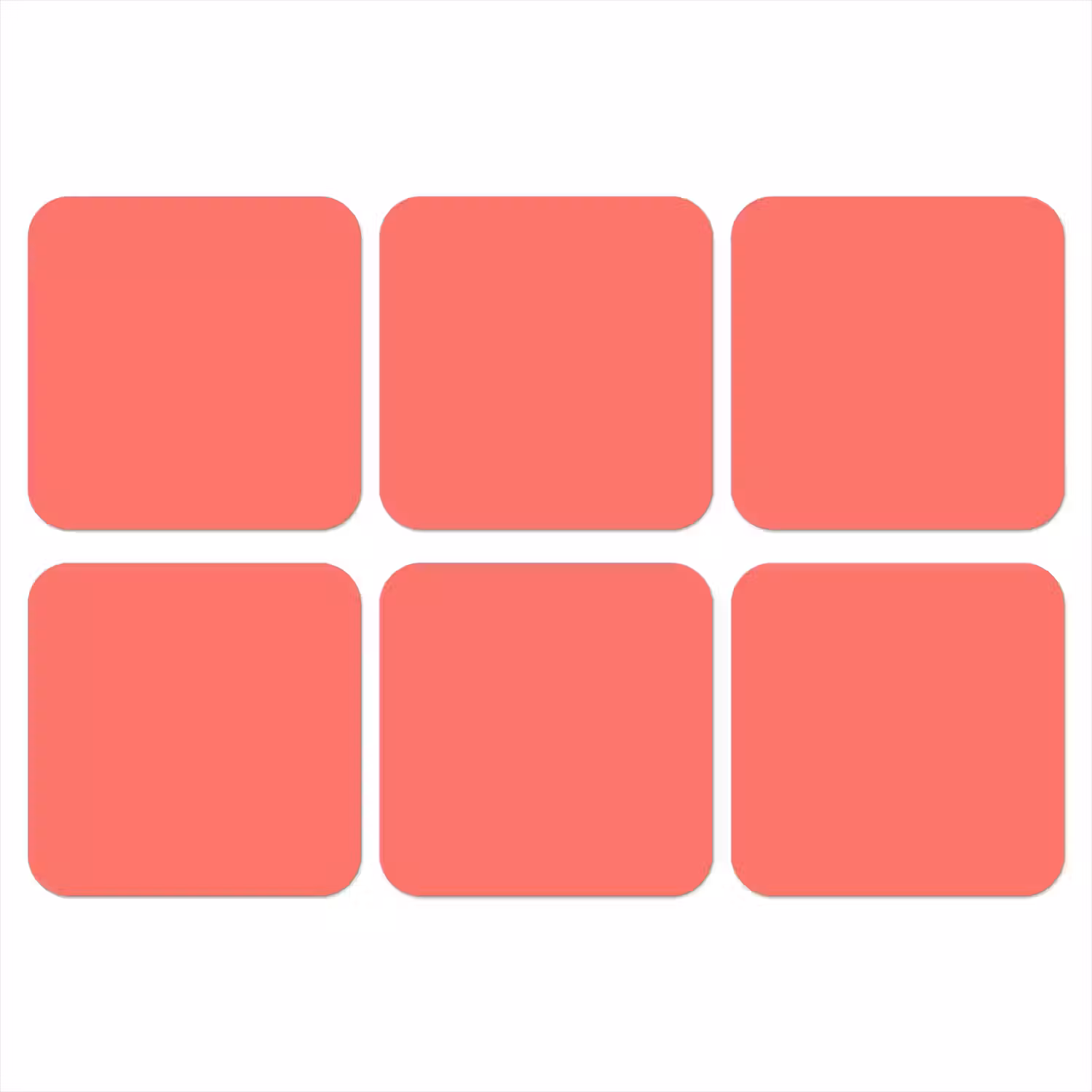 Coral - Punch - Koraal onderzetter kurk middel 366 -3d